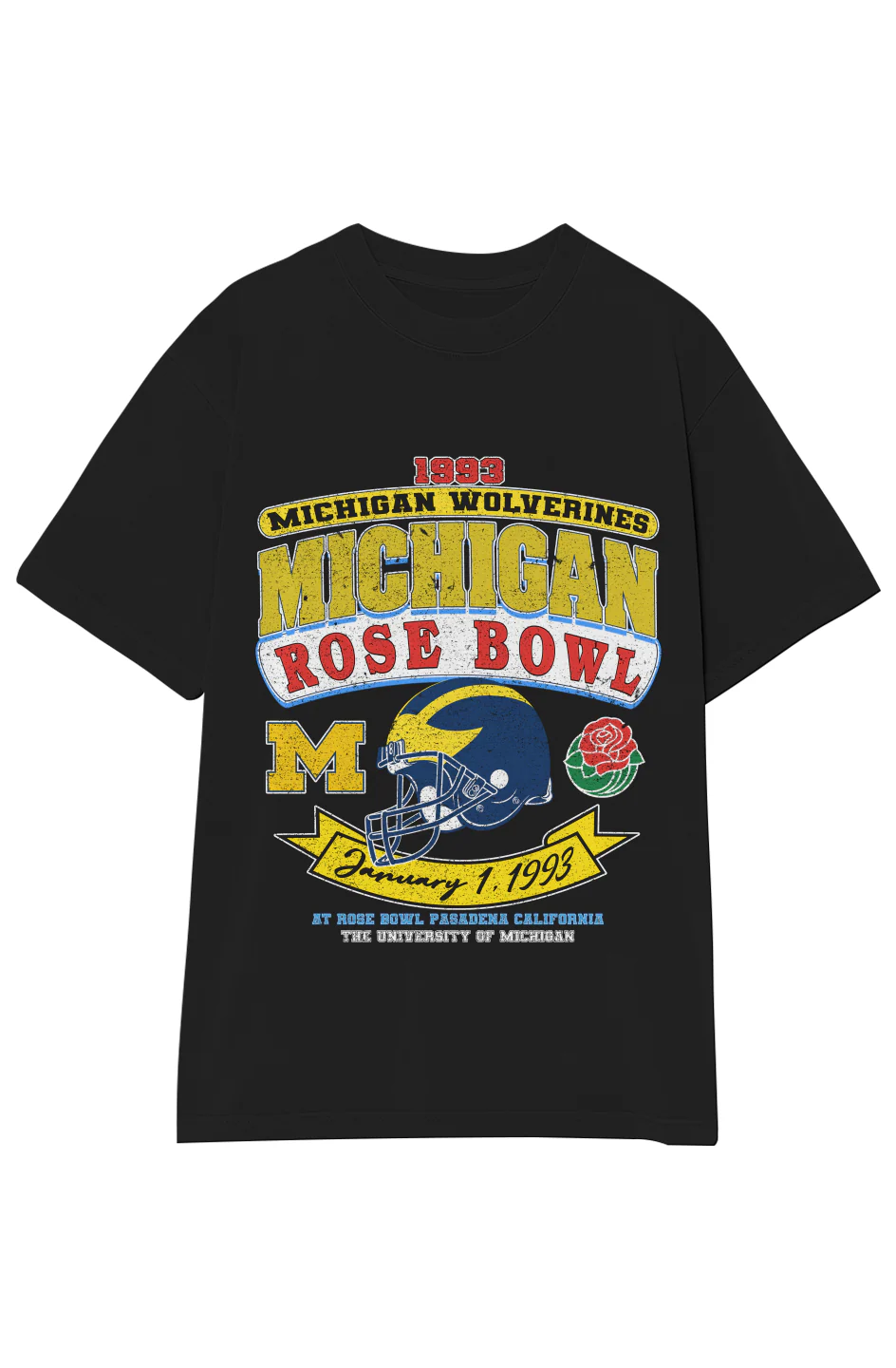 1993 MICHIGAN WOLVERINES ROSE BOWL VINTAGE TEE - Image 12
