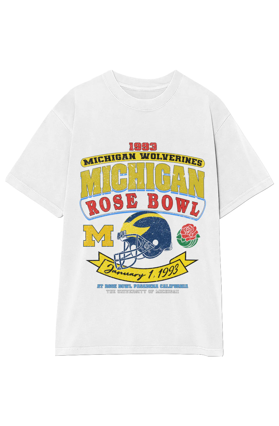 1993 MICHIGAN WOLVERINES ROSE BOWL VINTAGE TEE - Image 13