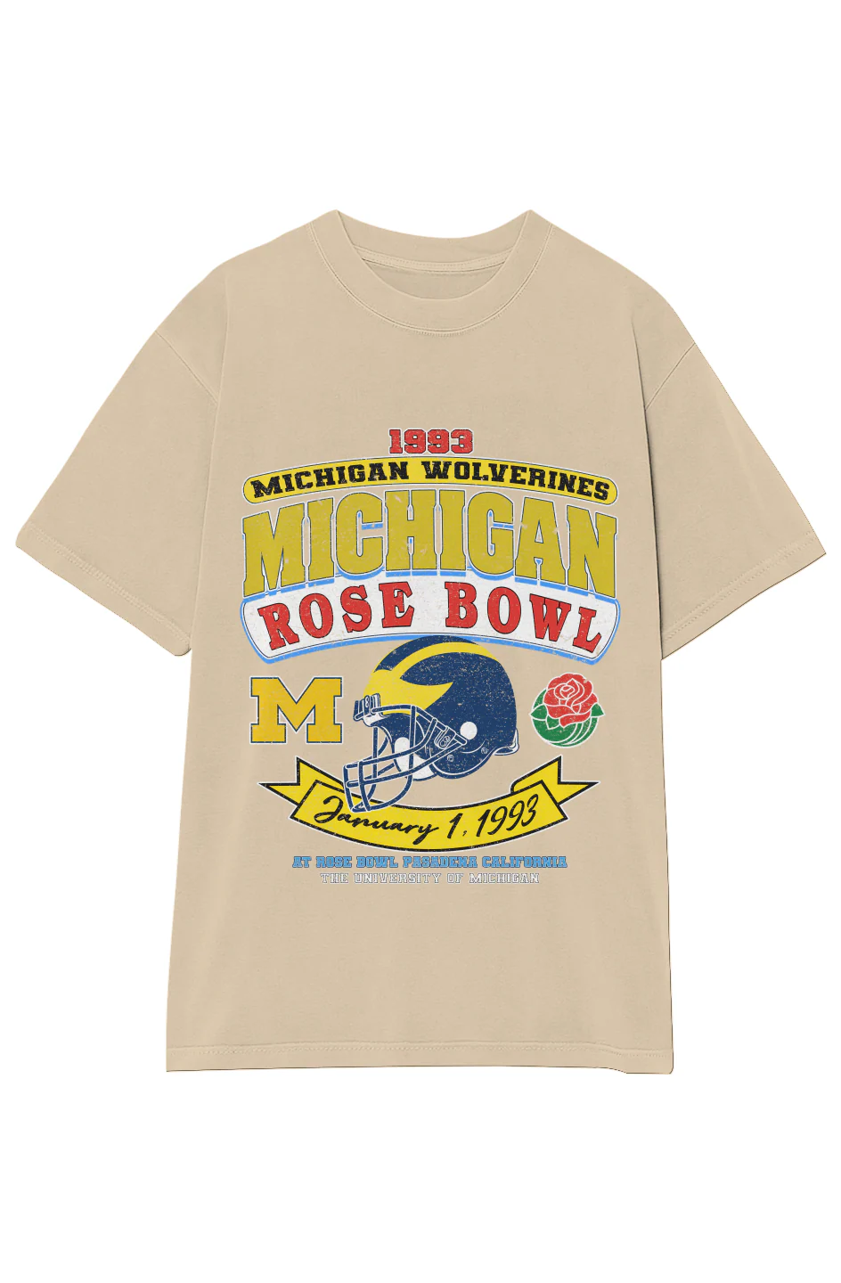 1993 MICHIGAN WOLVERINES ROSE BOWL VINTAGE TEE - Image 16