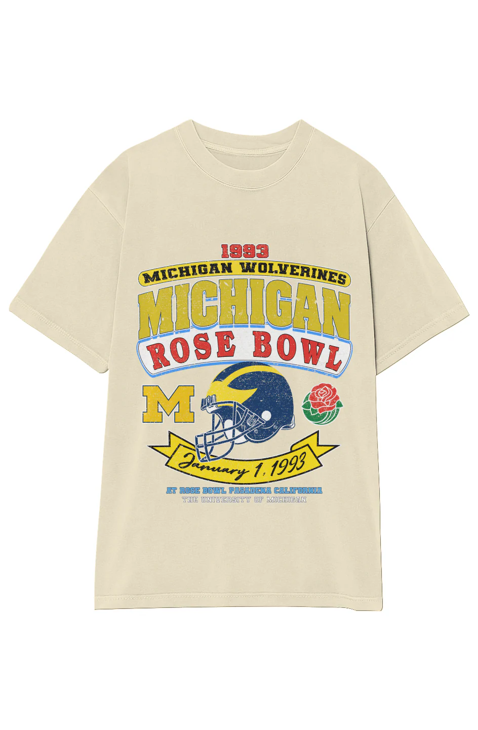 1993 MICHIGAN WOLVERINES ROSE BOWL VINTAGE TEE - Image 20