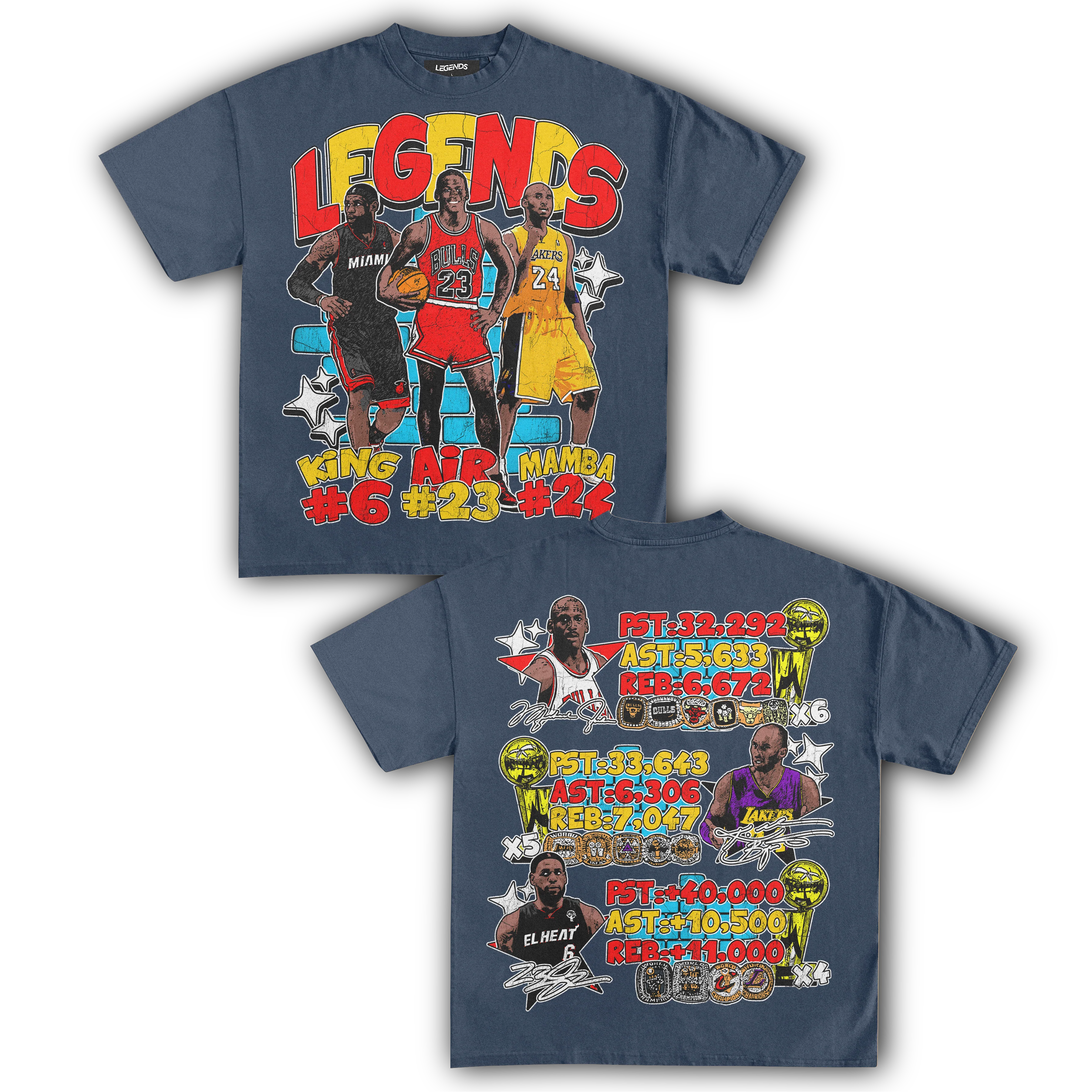 BASKETBALL LEGENDS TEE (Double Sided) - Image 3