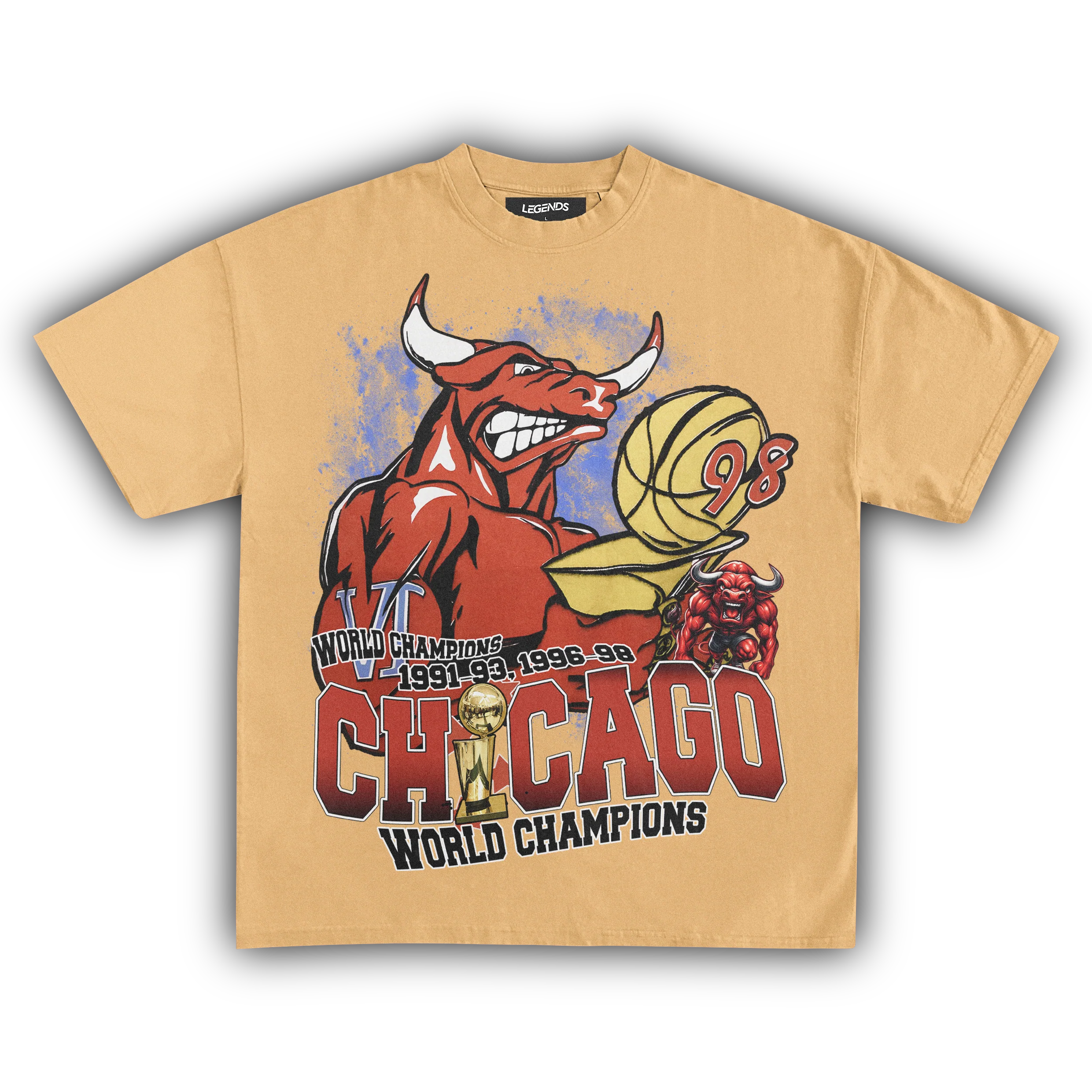 CHICAGO BULLS 6-TIME CHAMPIONS VINTAGE TEE - Image 11