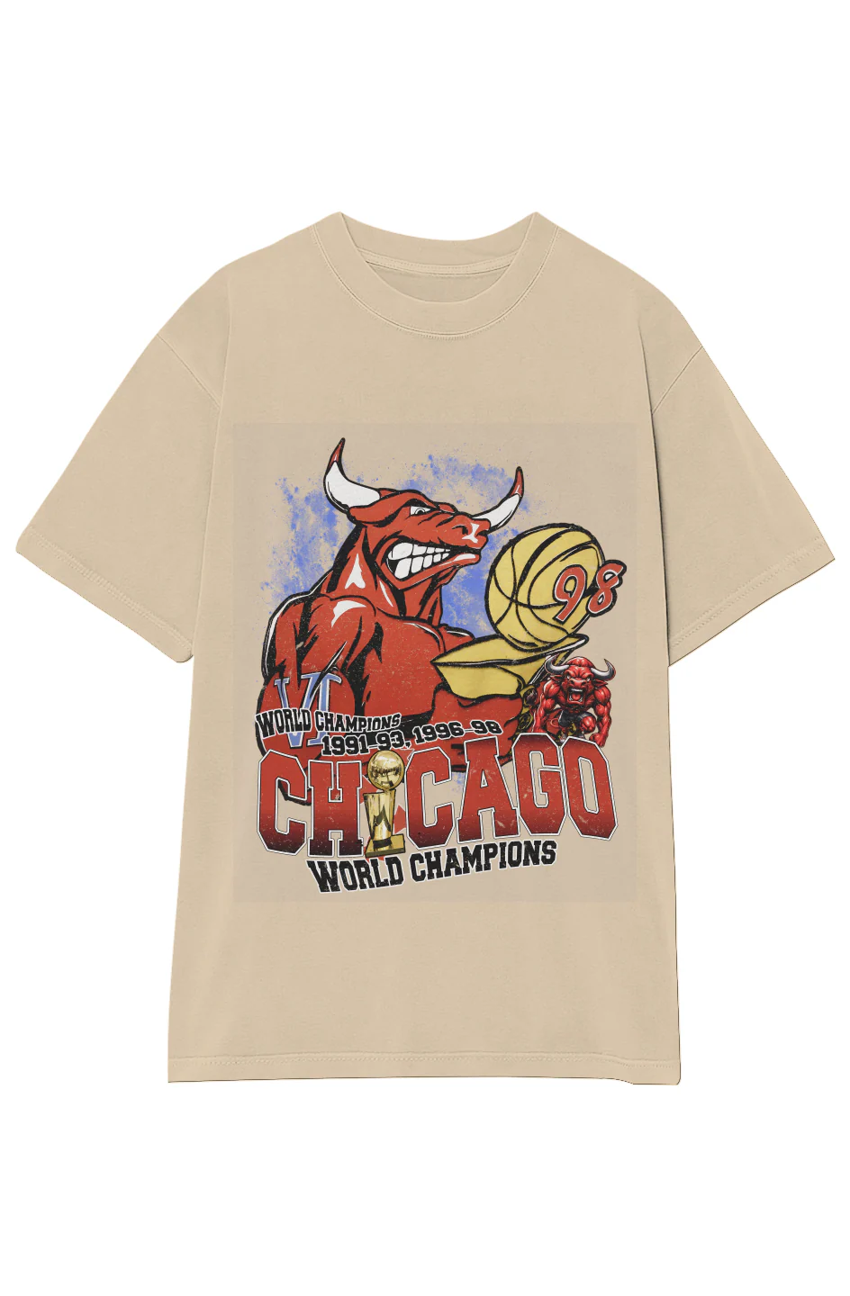 CHICAGO BULLS 6-TIME CHAMPIONS VINTAGE TEE - Image 15