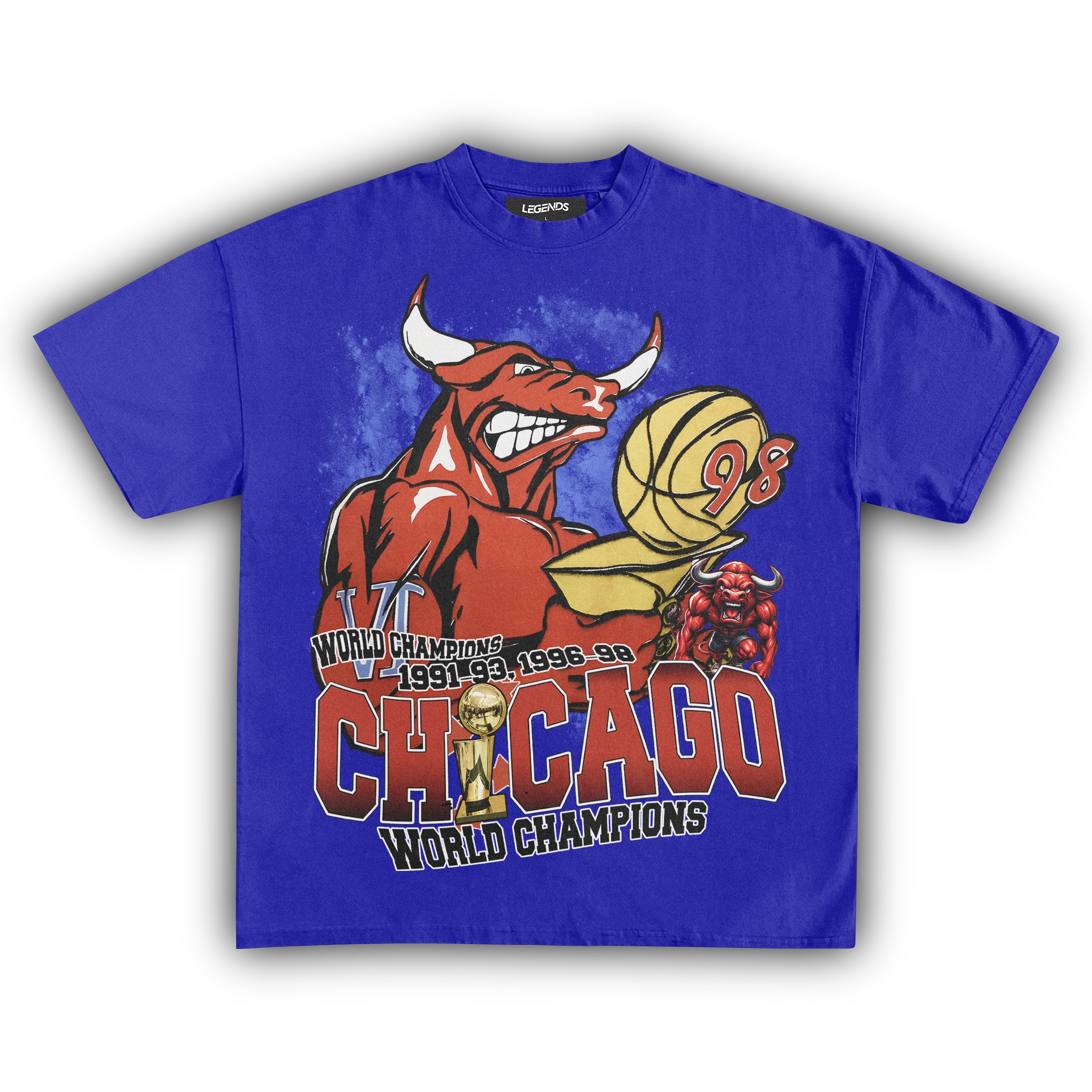 CHICAGO BULLS 6-TIME CHAMPIONS VINTAGE TEE - Image 6