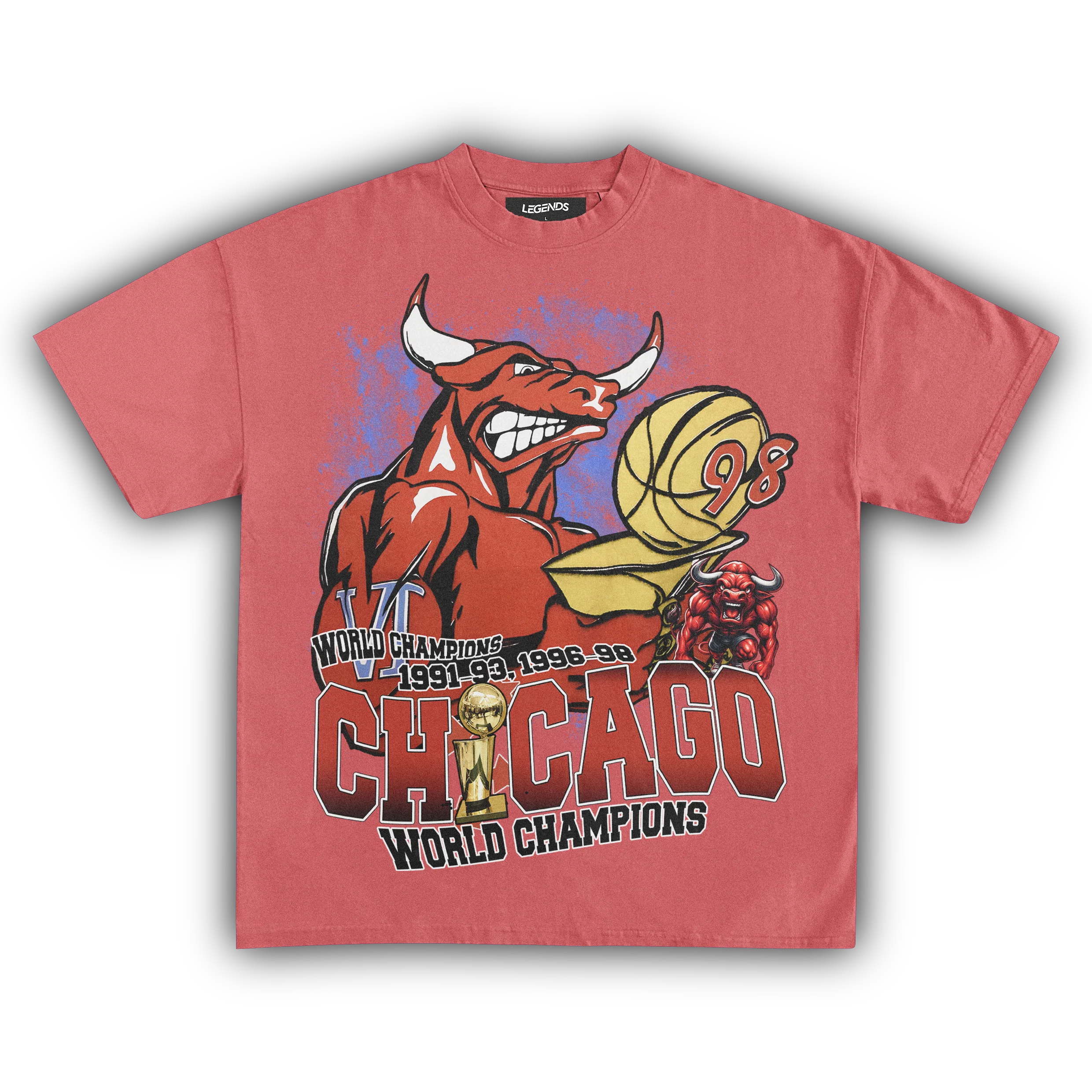 CHICAGO BULLS 6-TIME CHAMPIONS VINTAGE TEE - Image 7