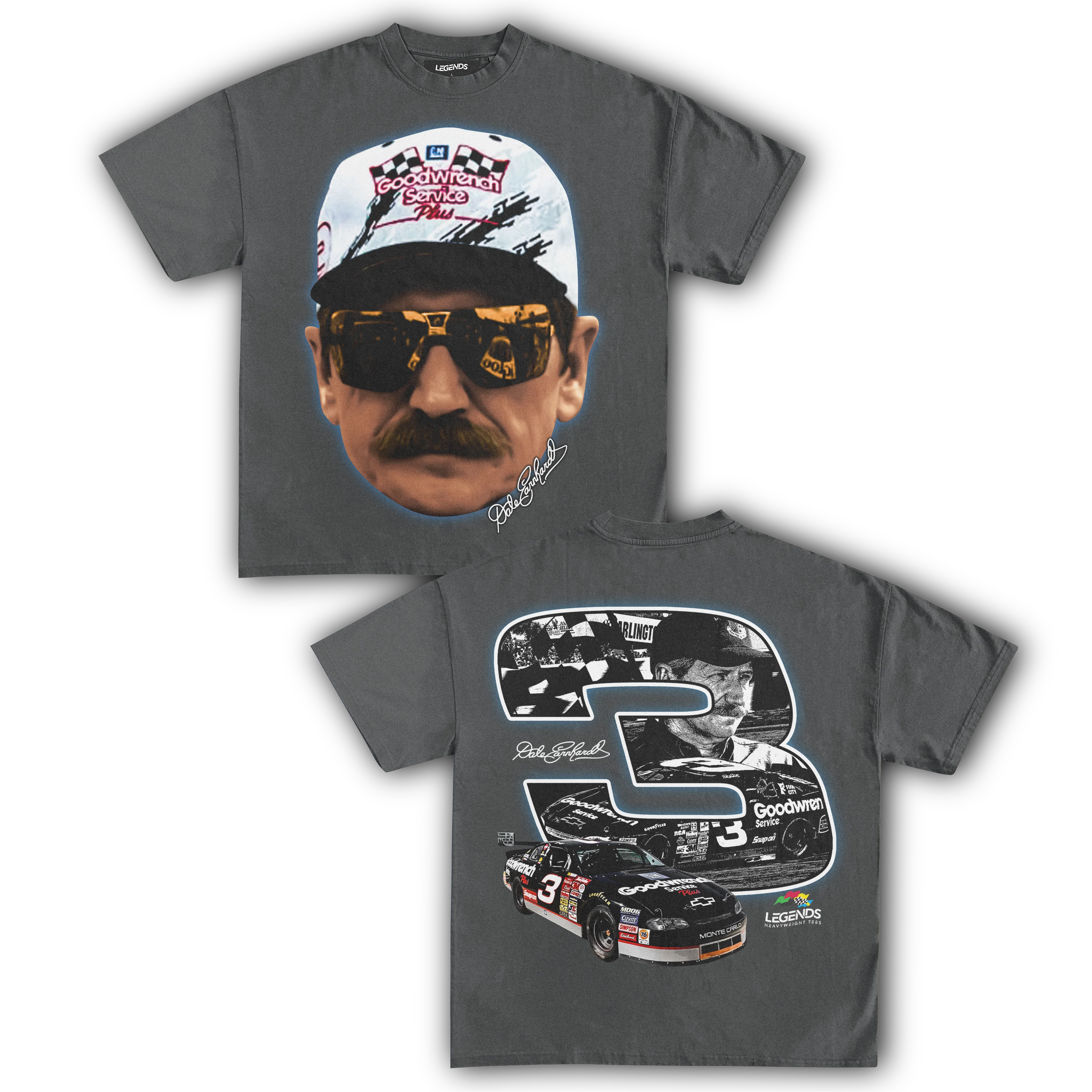 DALE EARNHARDT BIG 3 TEE (Double Sided) - Image 3
