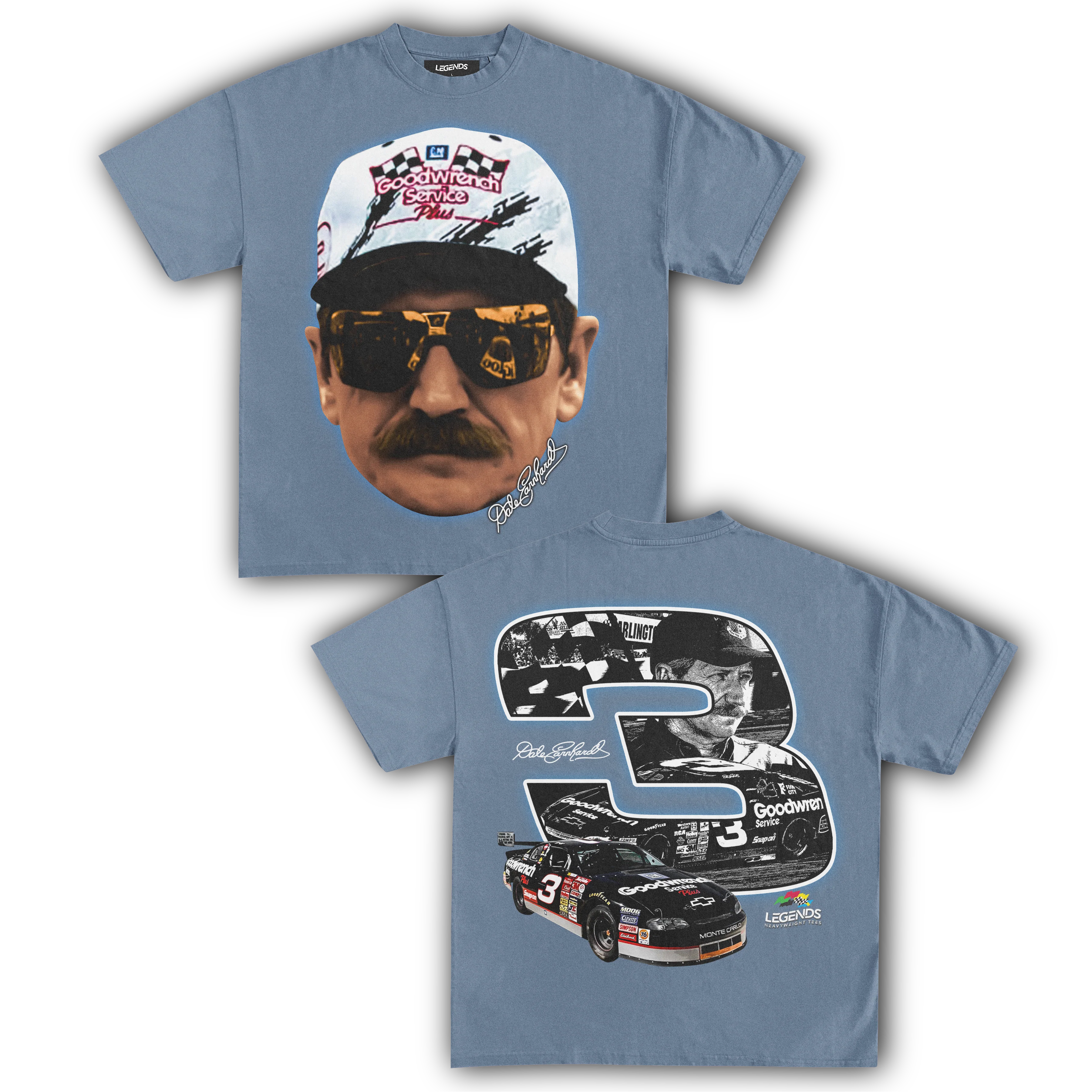 DALE EARNHARDT BIG 3 TEE (Double Sided) - Image 5