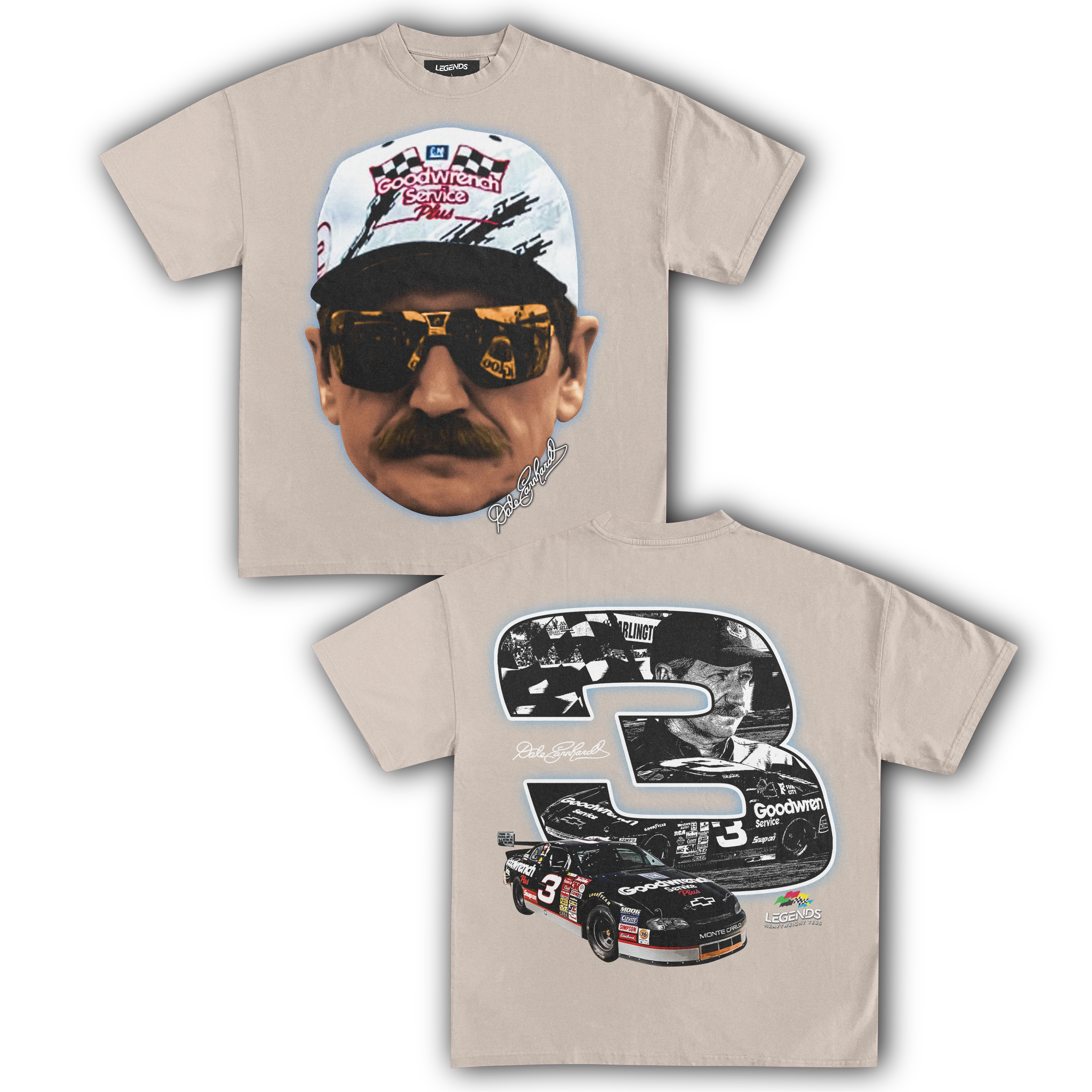 DALE EARNHARDT BIG 3 TEE (Double Sided) - Image 7