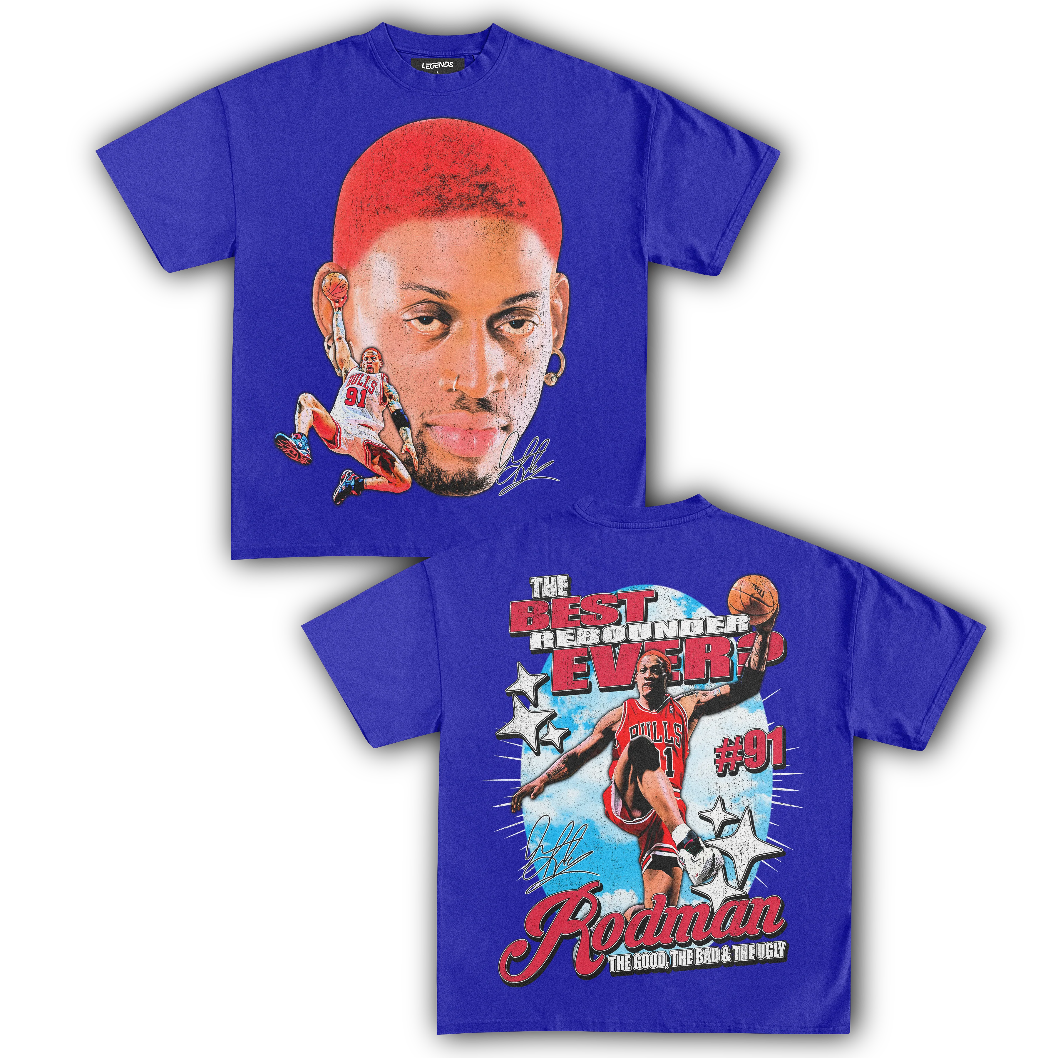 DENNIS RODMAN GOOD BAD UGLY TEE (Double Sided) - Image 11