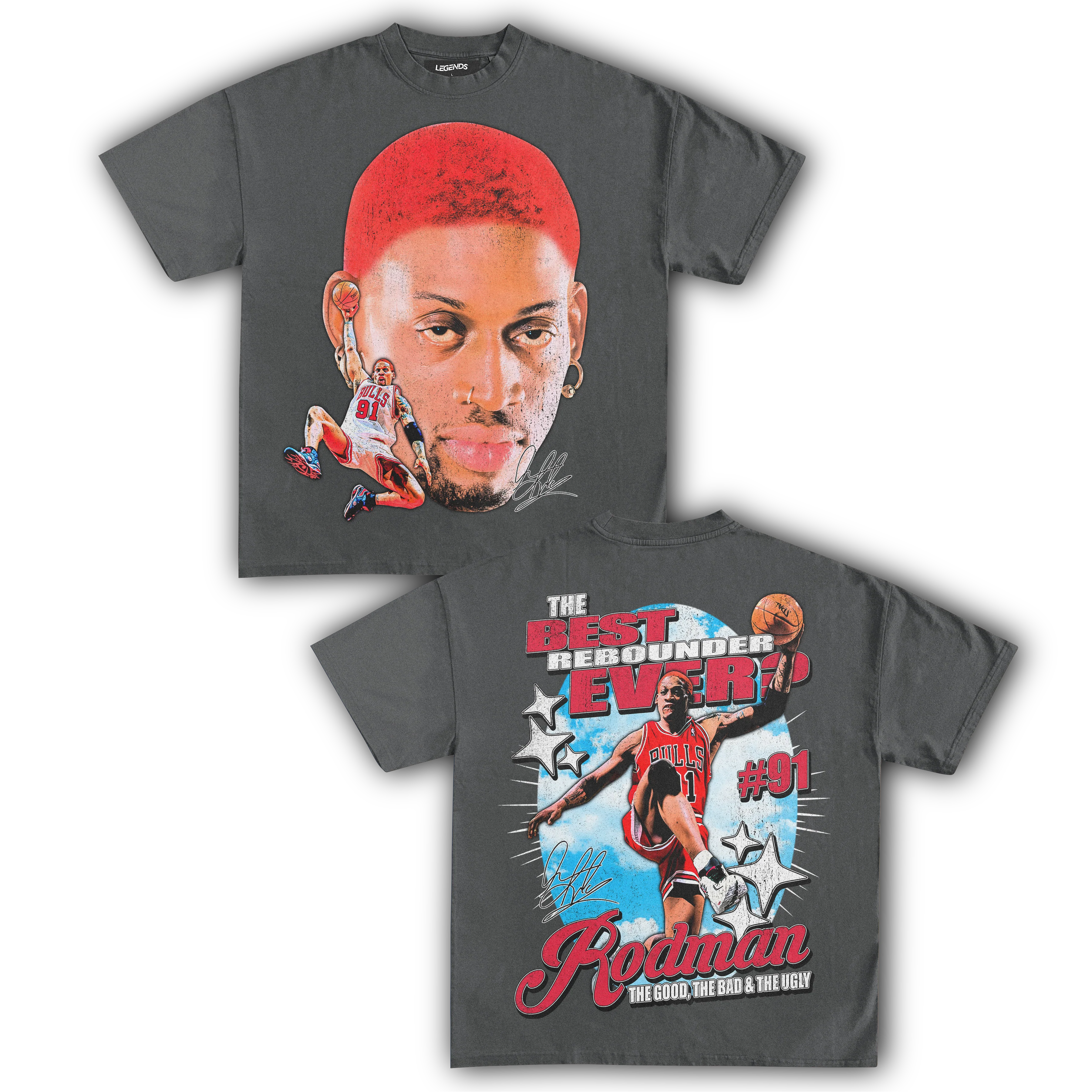 DENNIS RODMAN GOOD BAD UGLY TEE (Double Sided) - Image 4