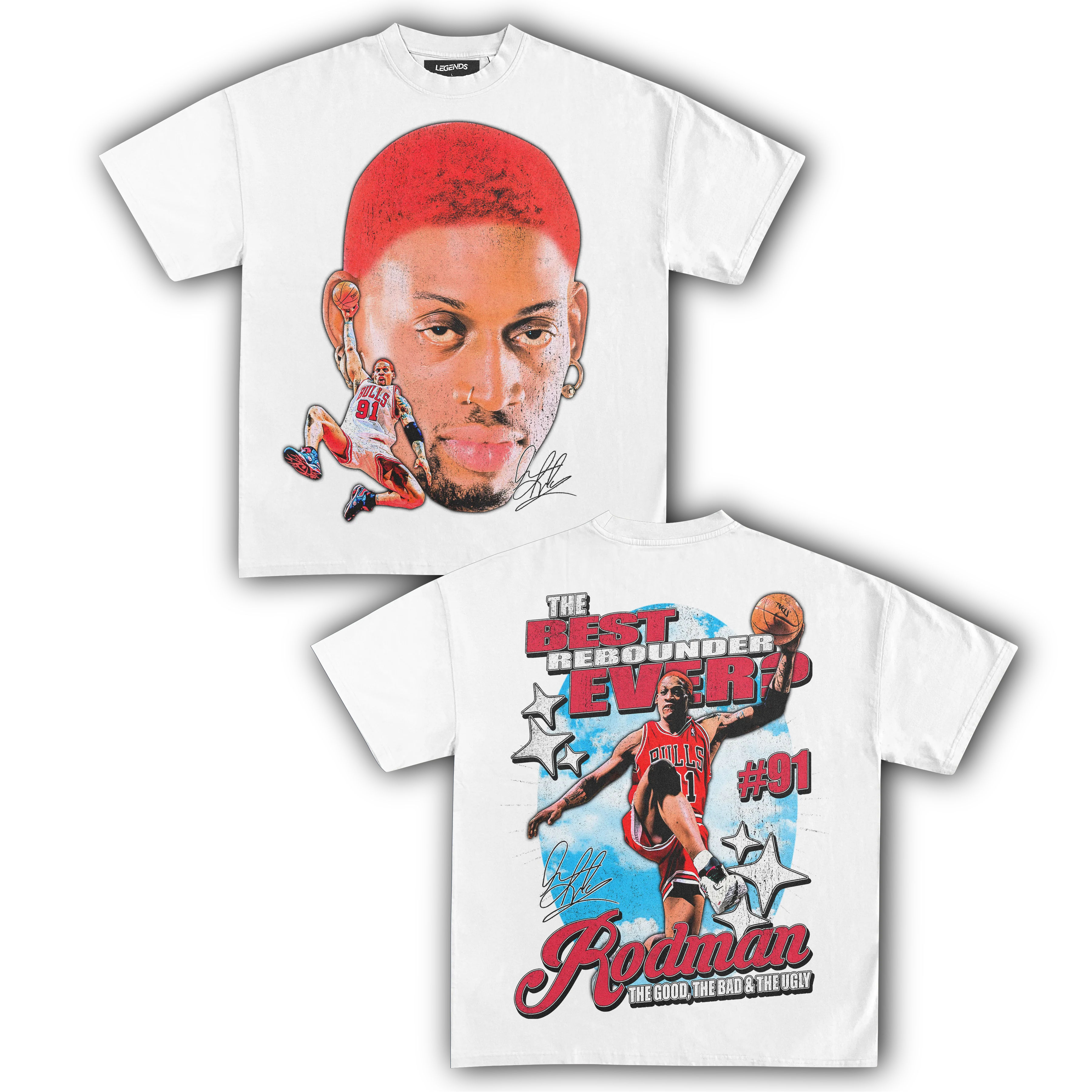 DENNIS RODMAN GOOD BAD UGLY TEE (Double Sided) - Image 5
