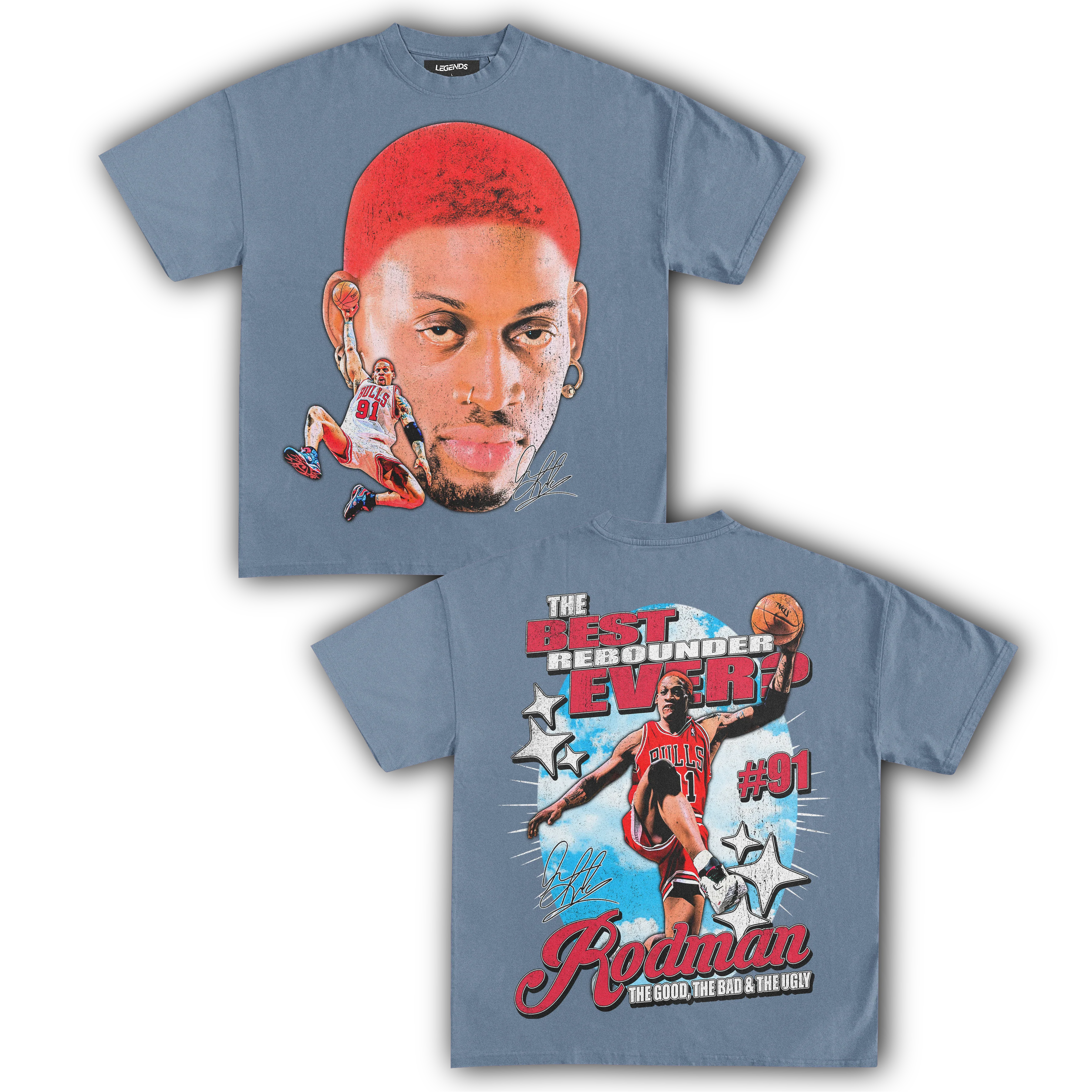 DENNIS RODMAN GOOD BAD UGLY TEE (Double Sided) - Image 6