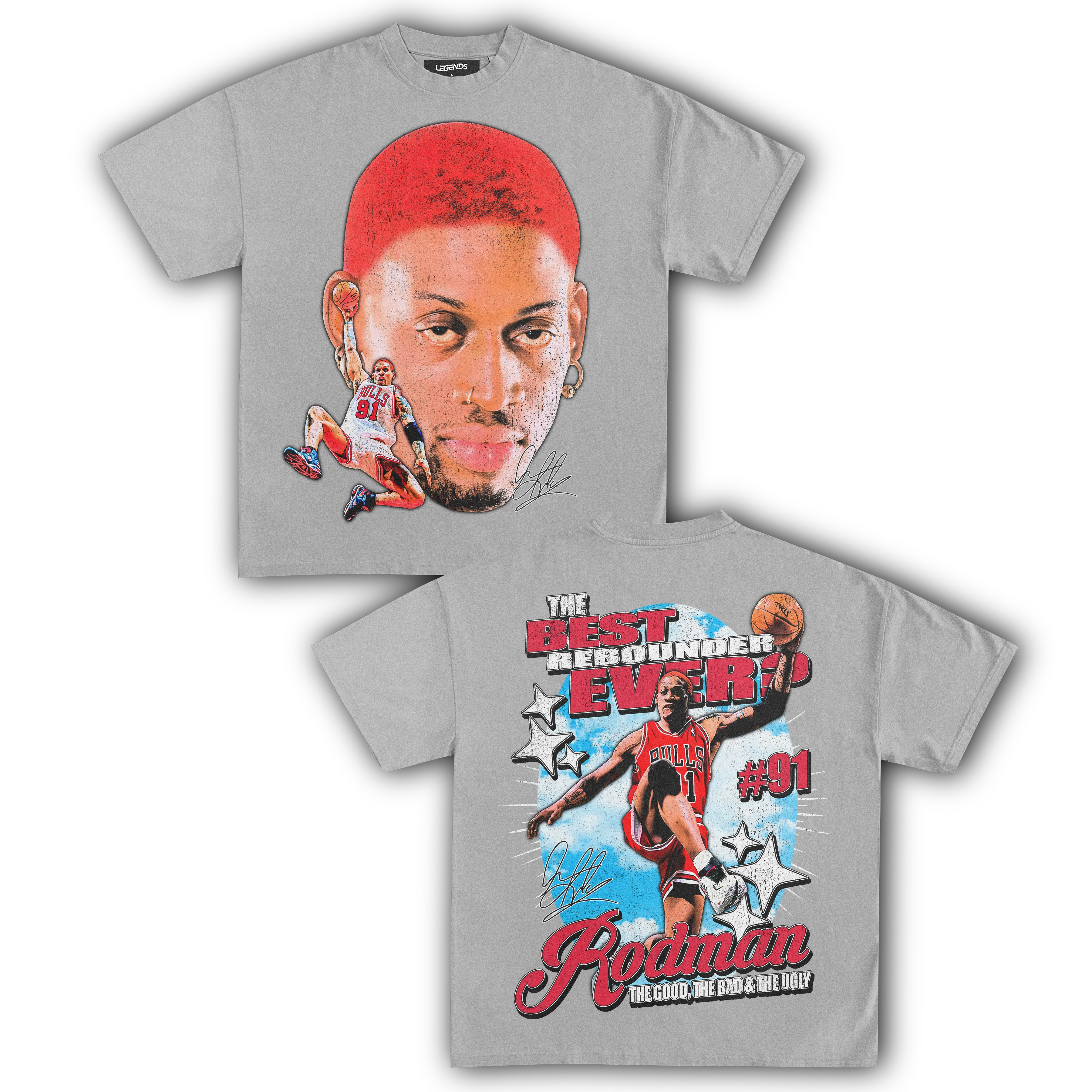DENNIS RODMAN GOOD BAD UGLY TEE (Double Sided) - Image 7