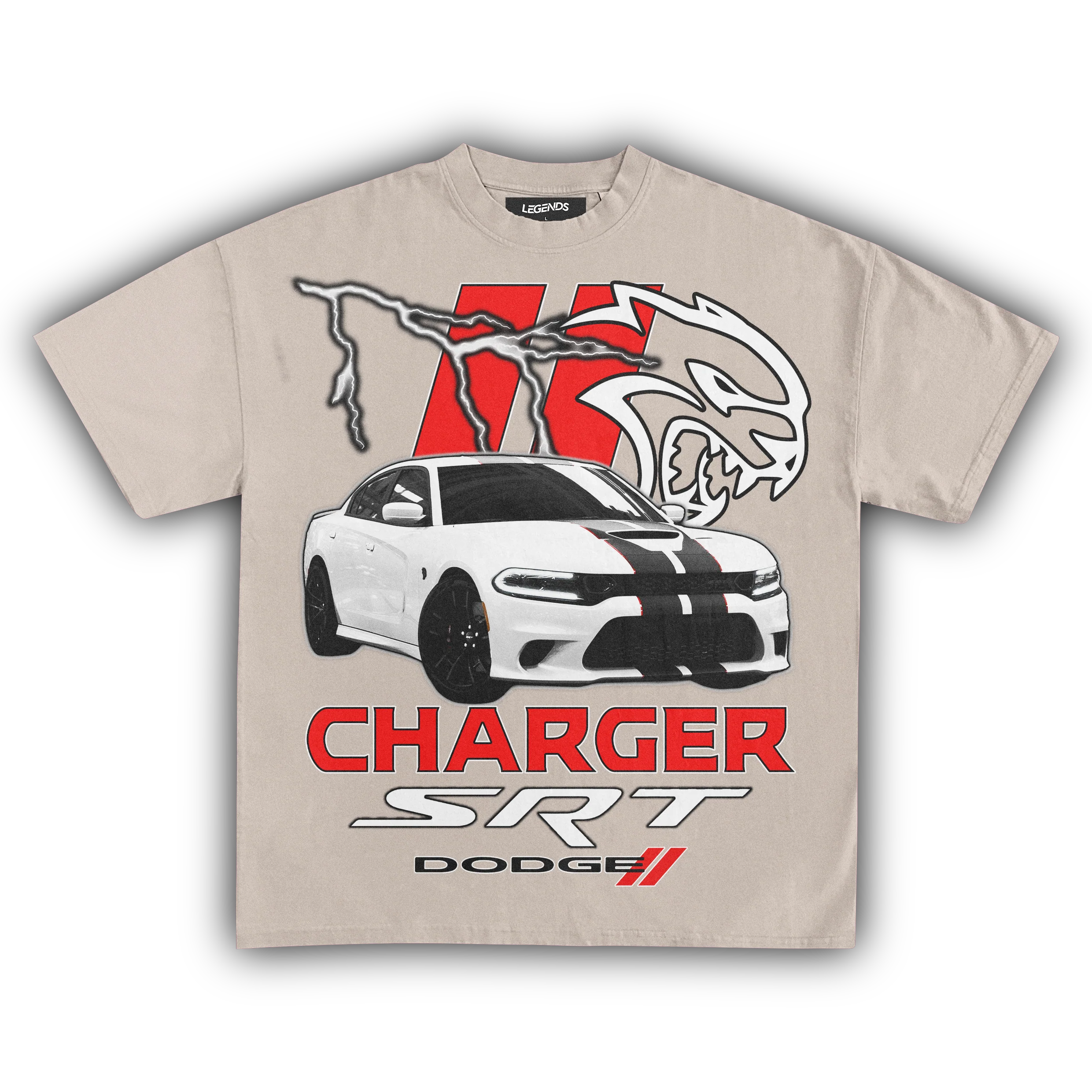 DODGE CHARGER SRT HELLCAT VINTAGE TEE - Image 11