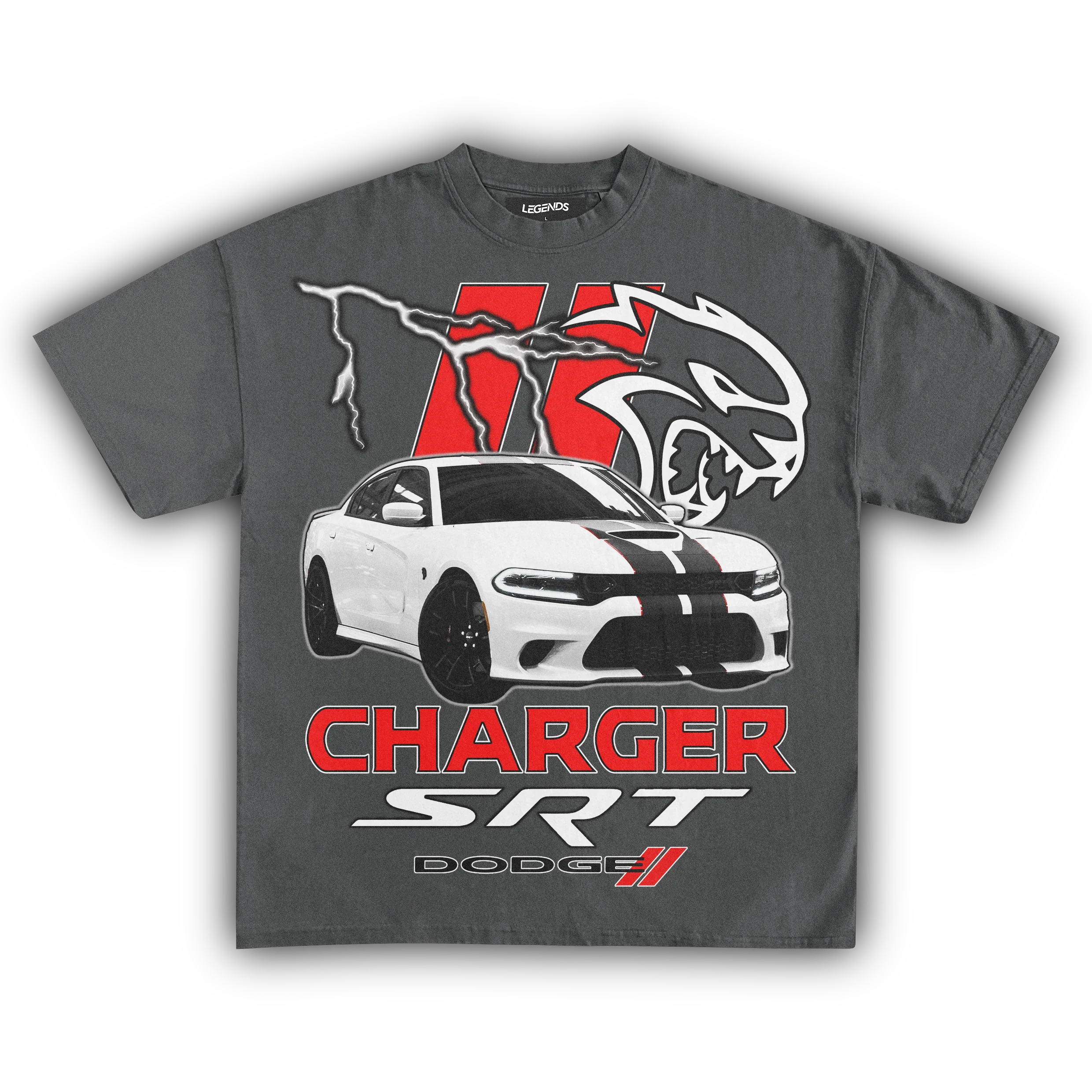 DODGE CHARGER SRT HELLCAT VINTAGE TEE - Image 4