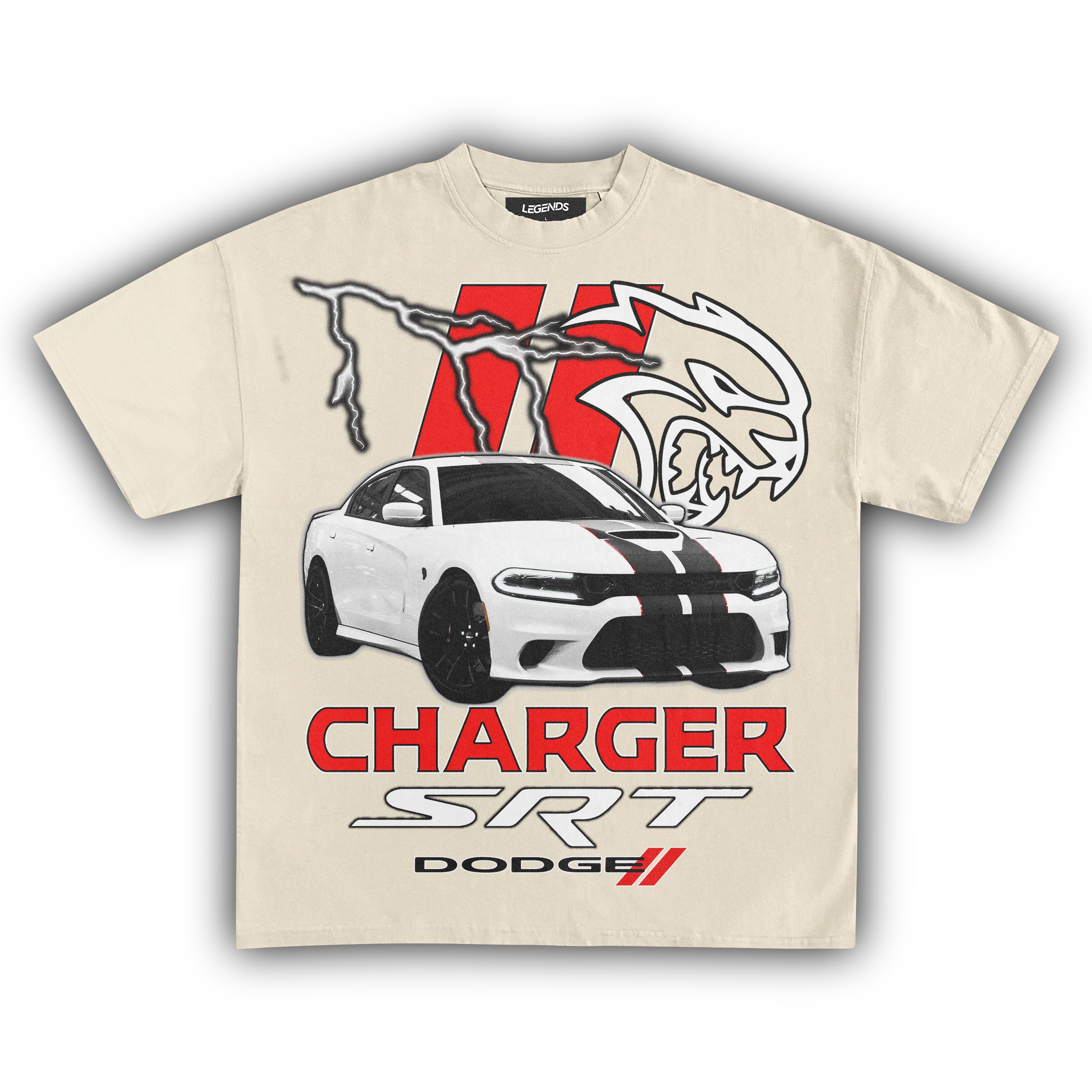 DODGE CHARGER SRT HELLCAT VINTAGE TEE - Image 8