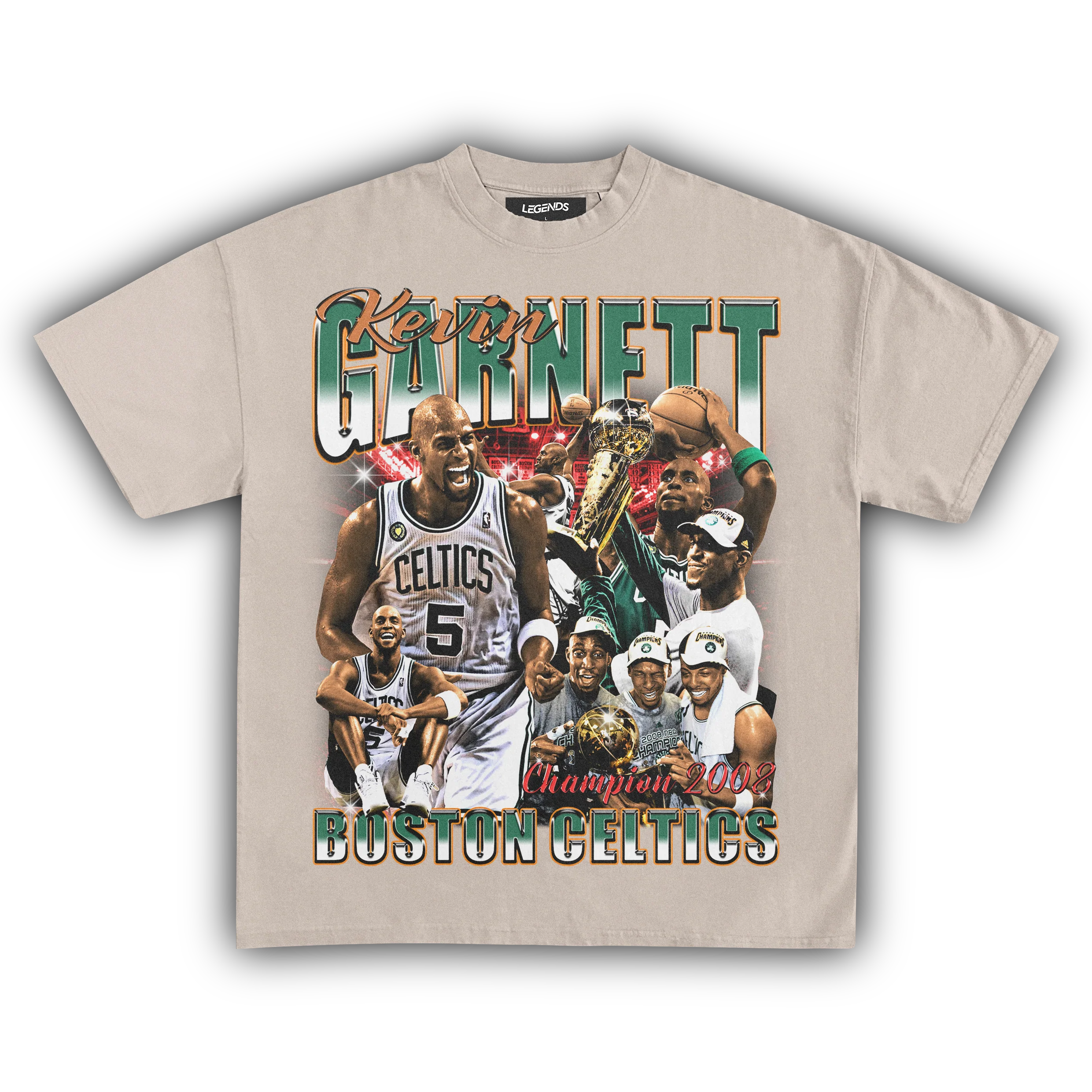 KEVIN GARNETT CELTICS 2008 CHAMPIONS TEE - Image 4