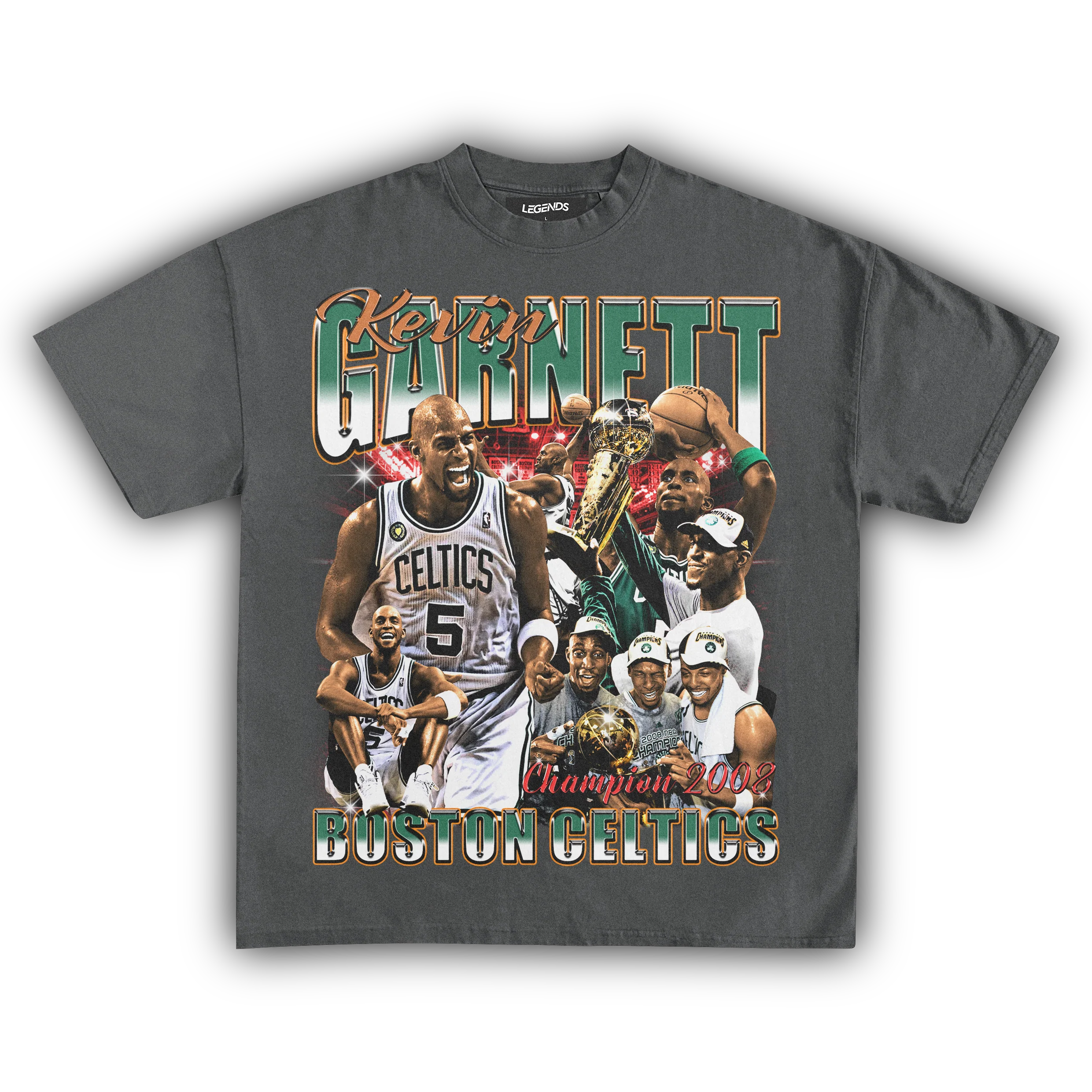 KEVIN GARNETT CELTICS 2008 CHAMPIONS TEE - Image 5