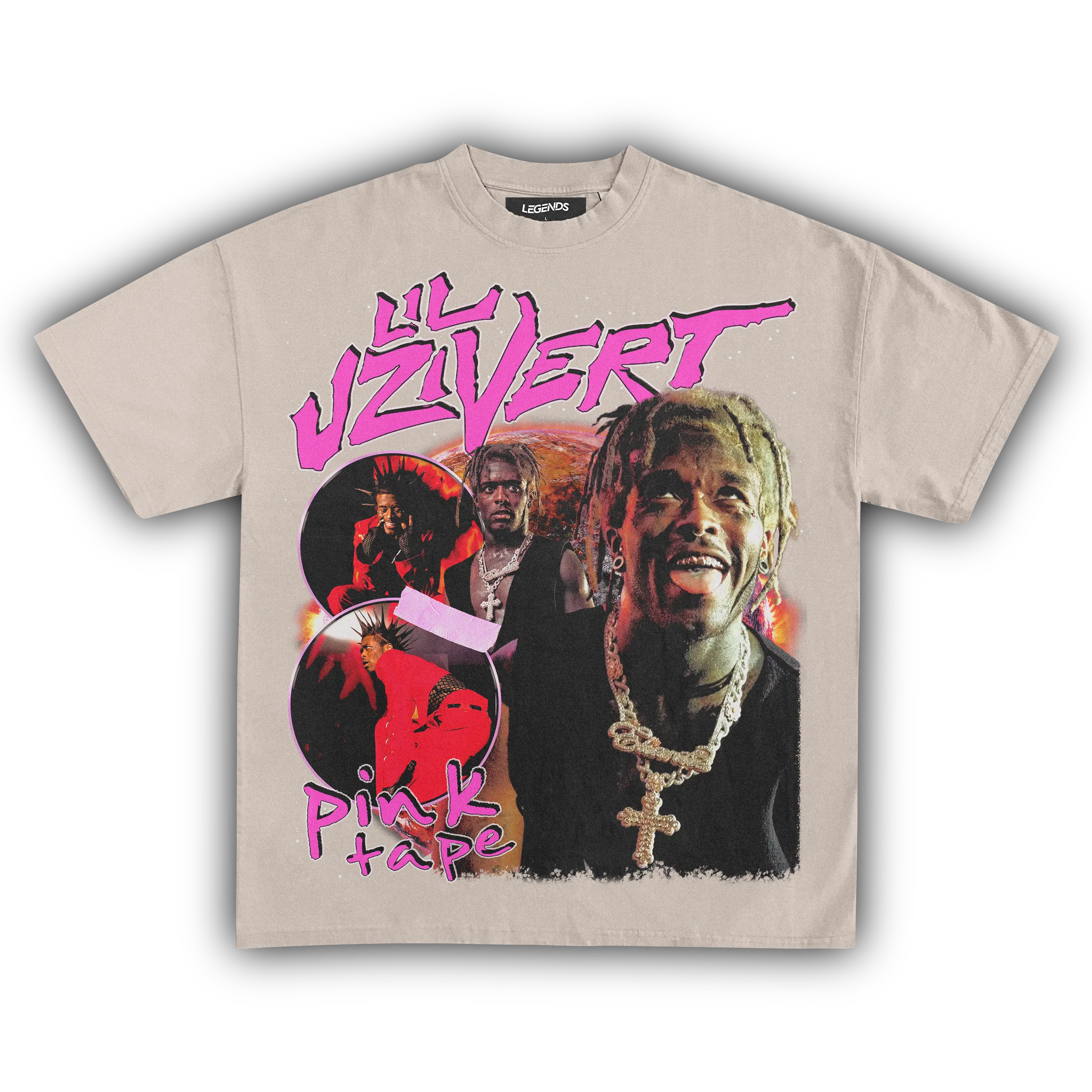 LIL UZI VERT PINK TAPE TEE - Image 3