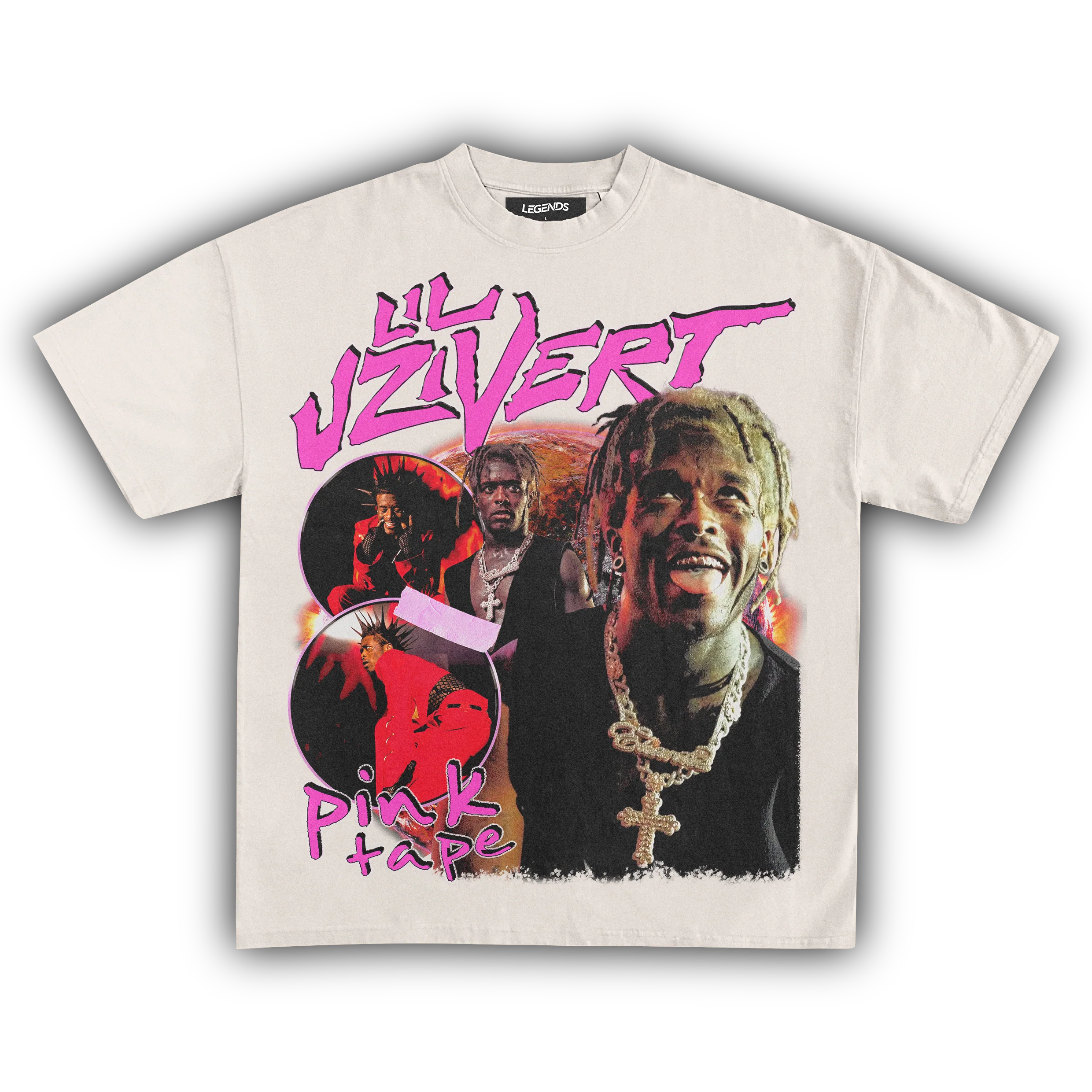 LIL UZI VERT PINK TAPE TEE - Image 4