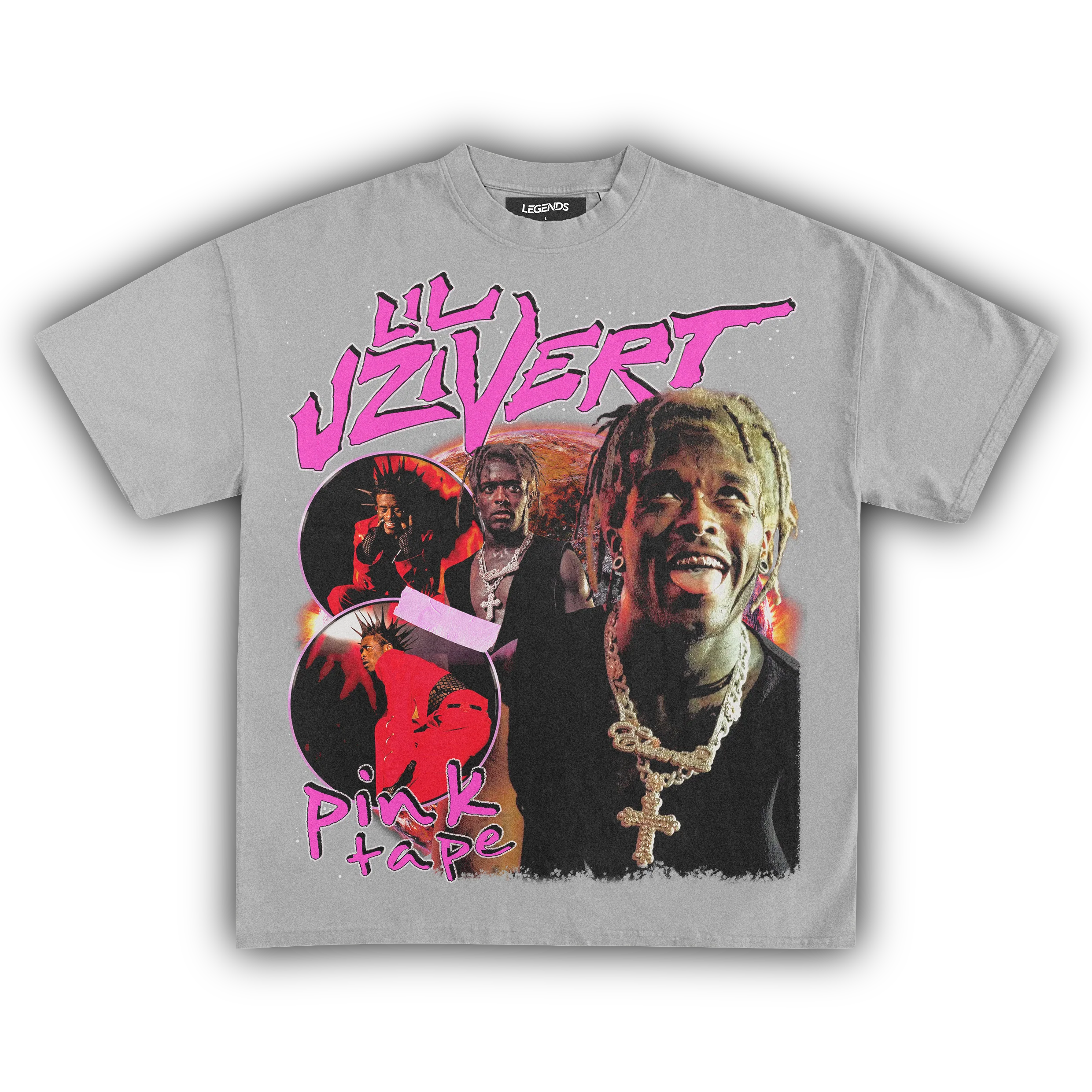 LIL UZI VERT PINK TAPE TEE - Image 7