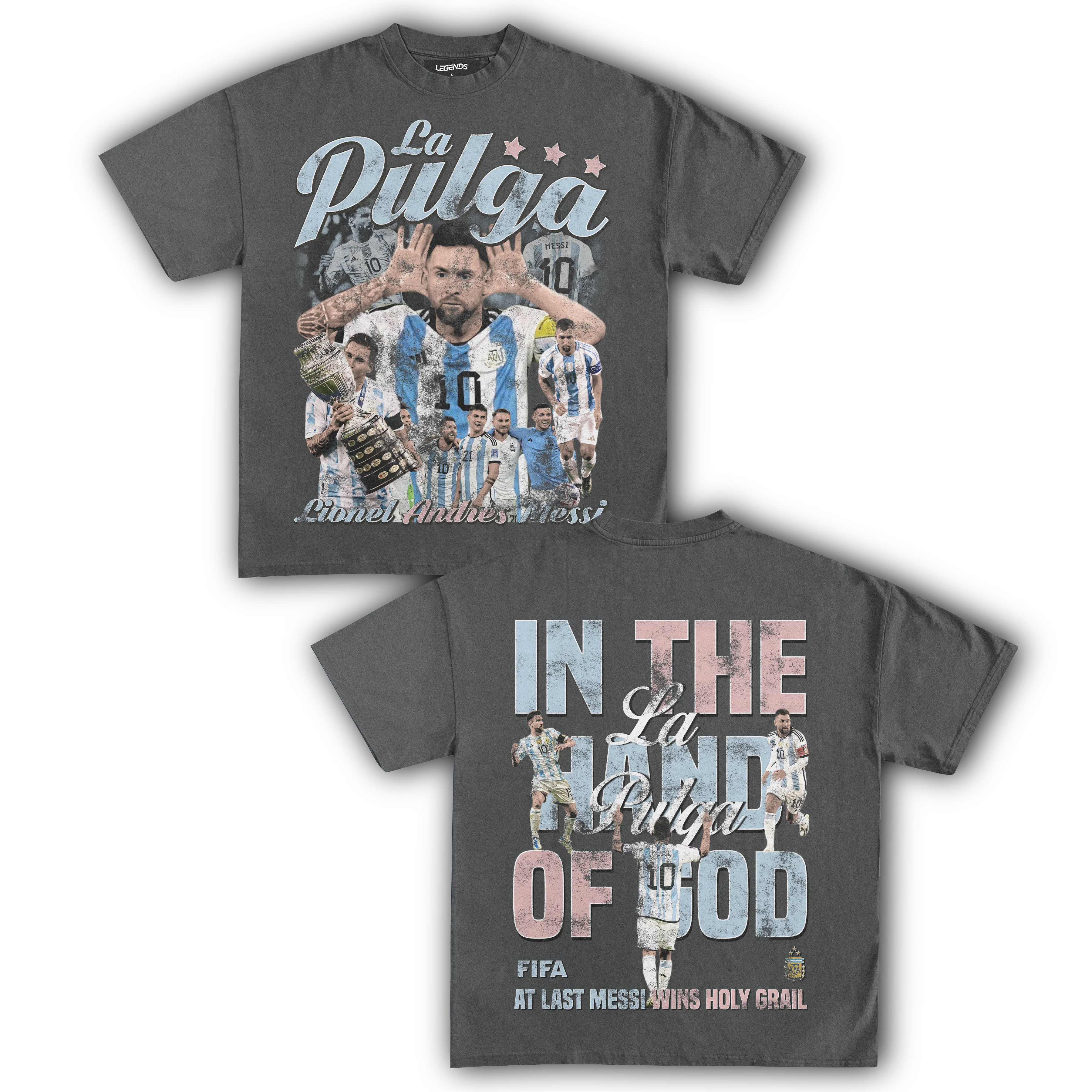 LIONEL MESSI HAND OF GOD TEE (Double Sided) - Image 6