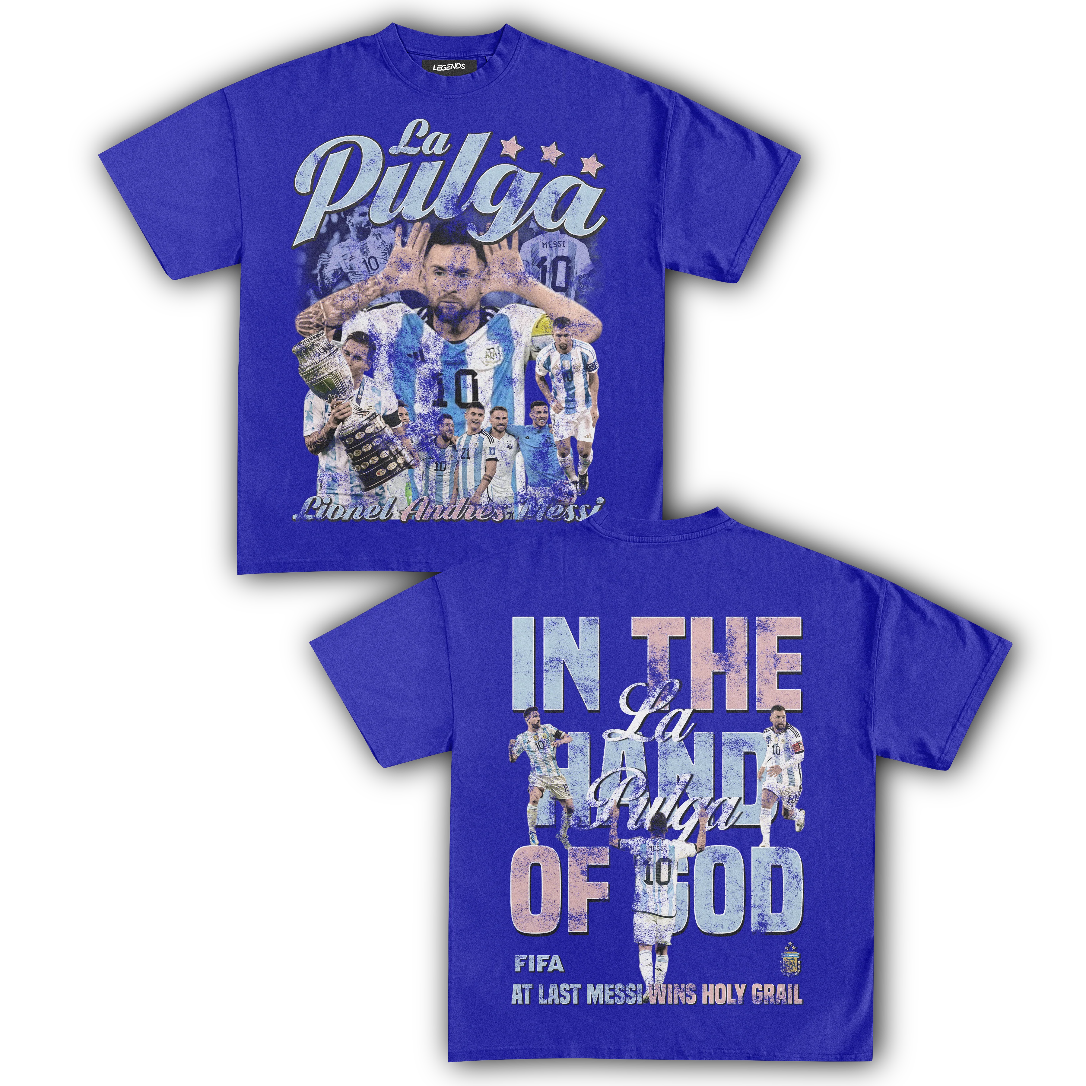 LIONEL MESSI HAND OF GOD TEE (Double Sided) - Image 7