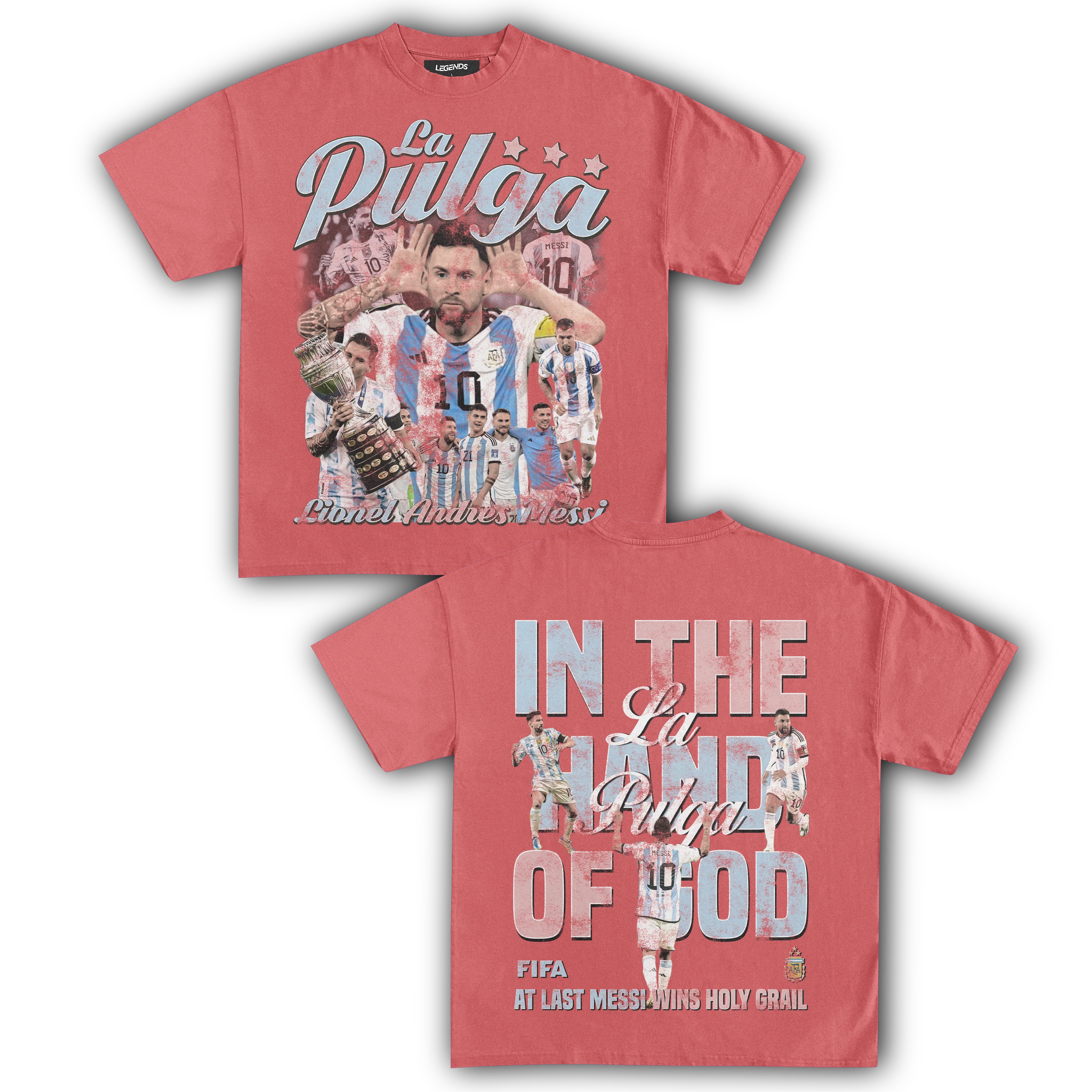 LIONEL MESSI HAND OF GOD TEE (Double Sided) - Image 8