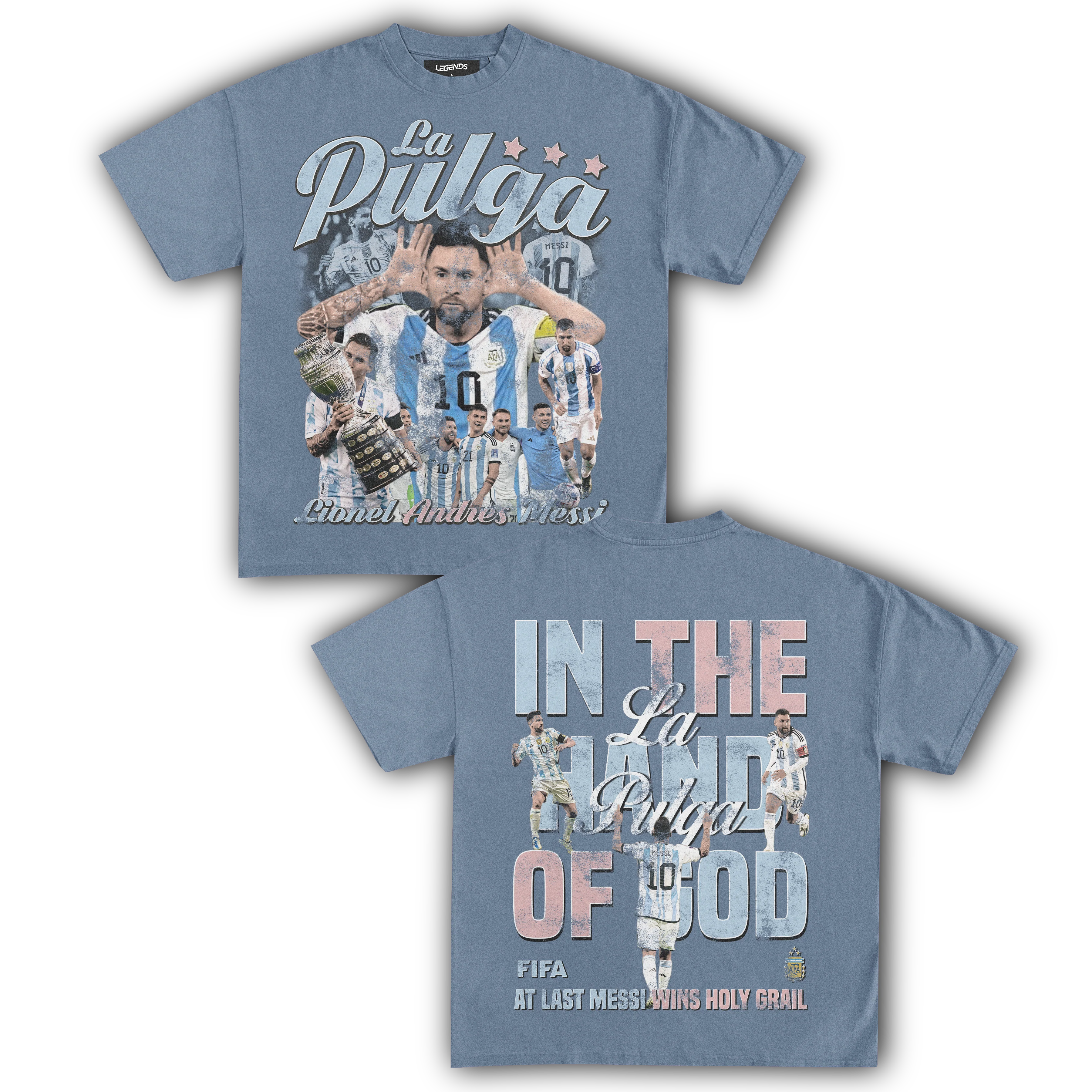 LIONEL MESSI HAND OF GOD TEE (Double Sided) - Image 9