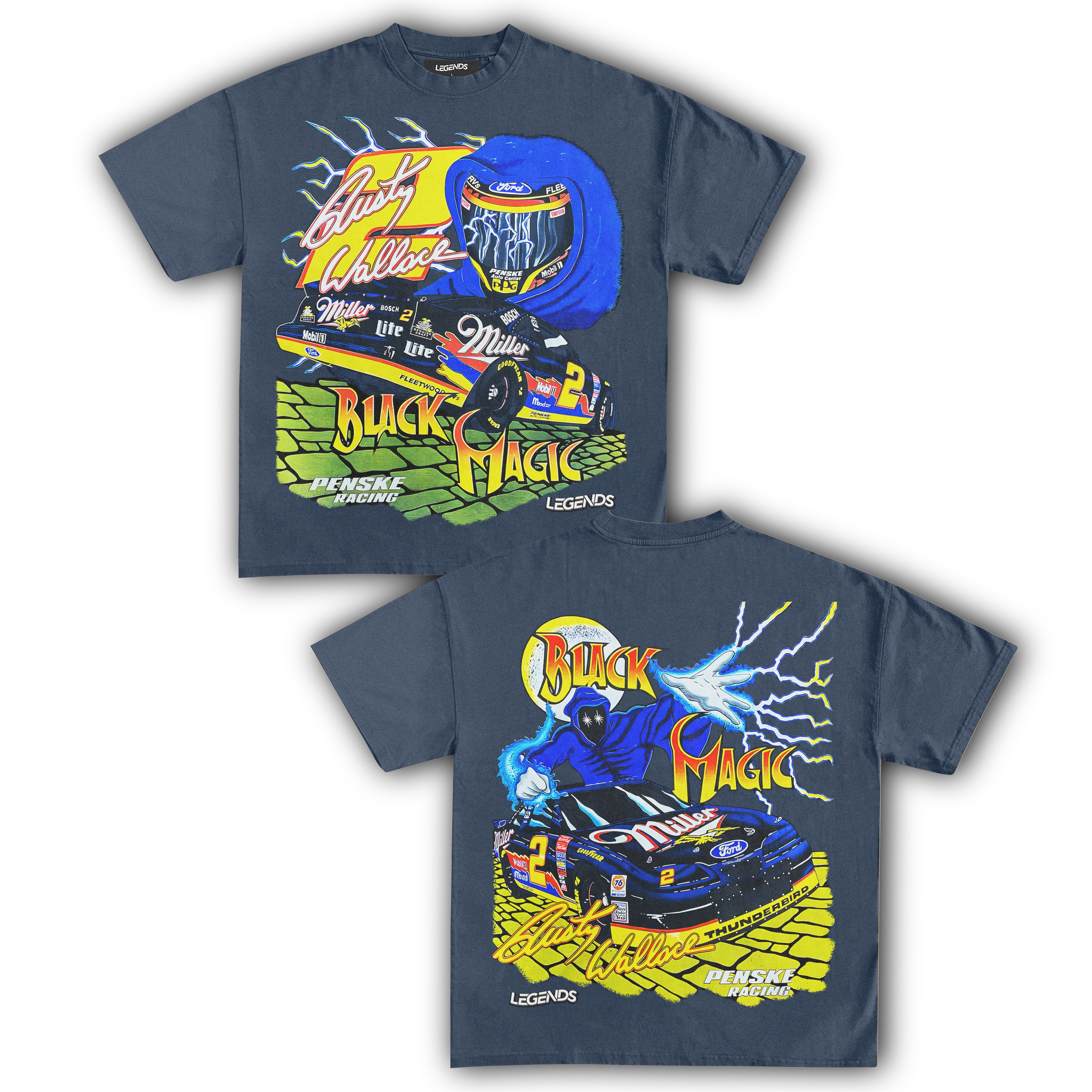 RUSTY WALLACE BLACK MAGIC TEE (Double Sided) - Image 4