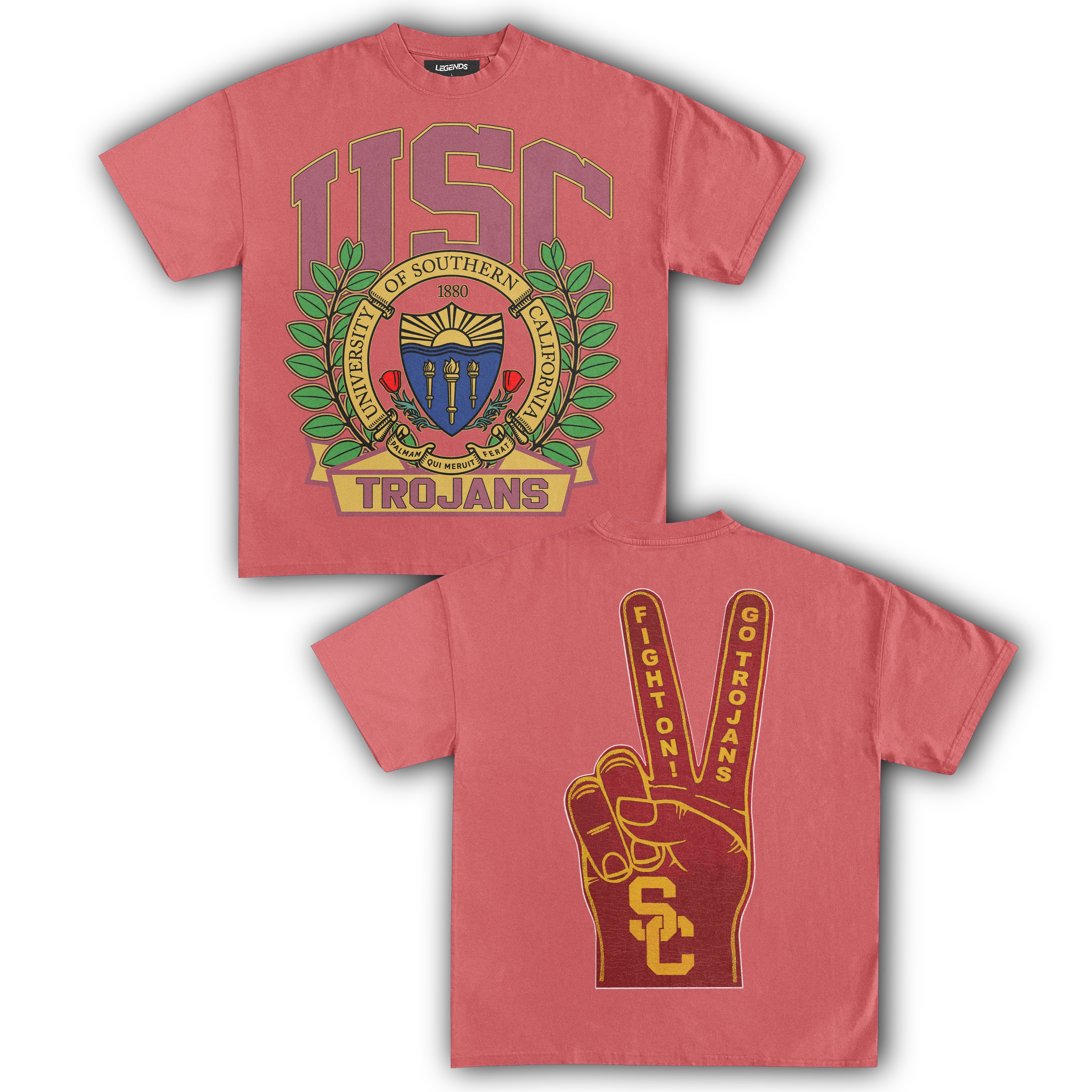USC TROJANS FIGHT ON! TEE (Double Sided) - Image 10