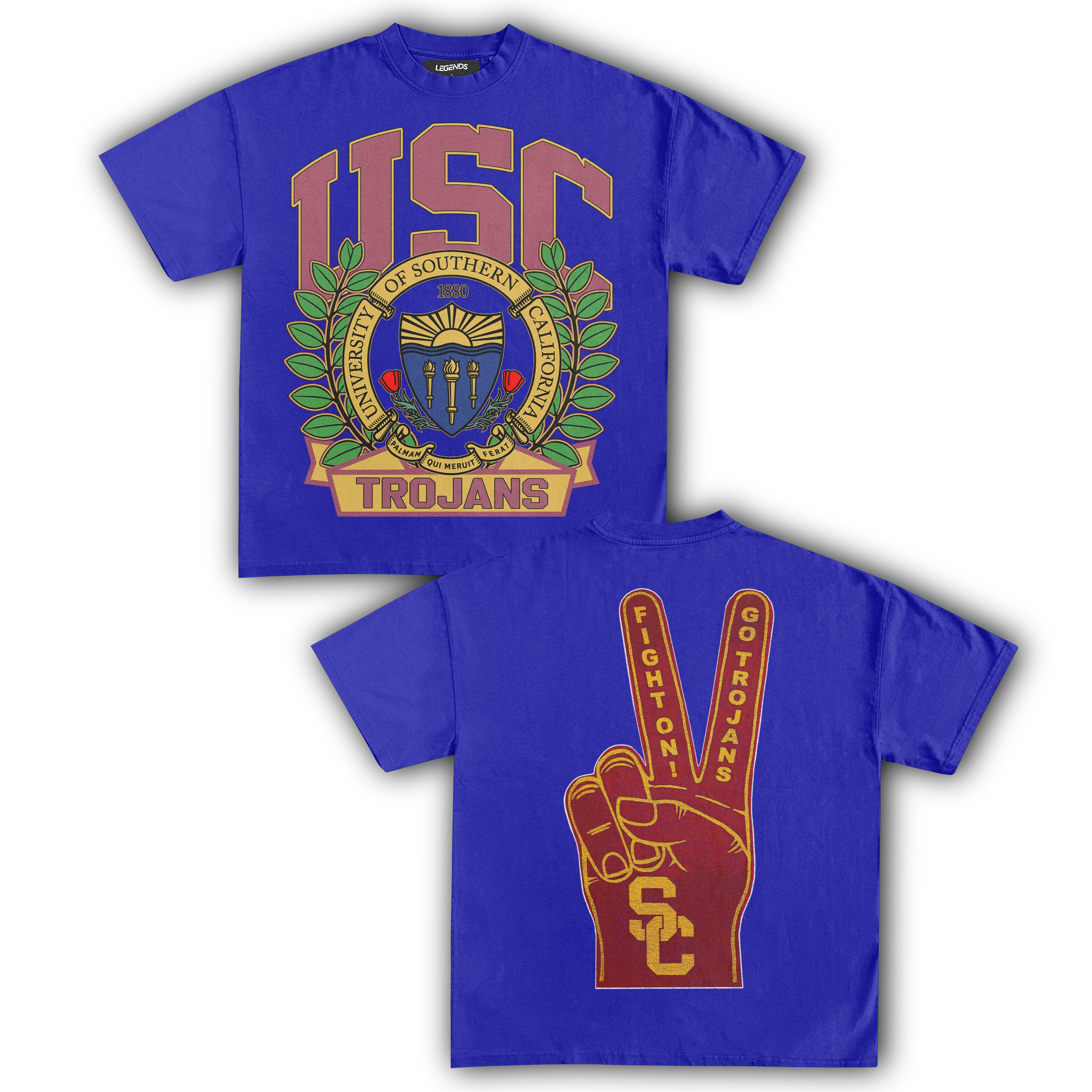 USC TROJANS FIGHT ON! TEE (Double Sided) - Image 11