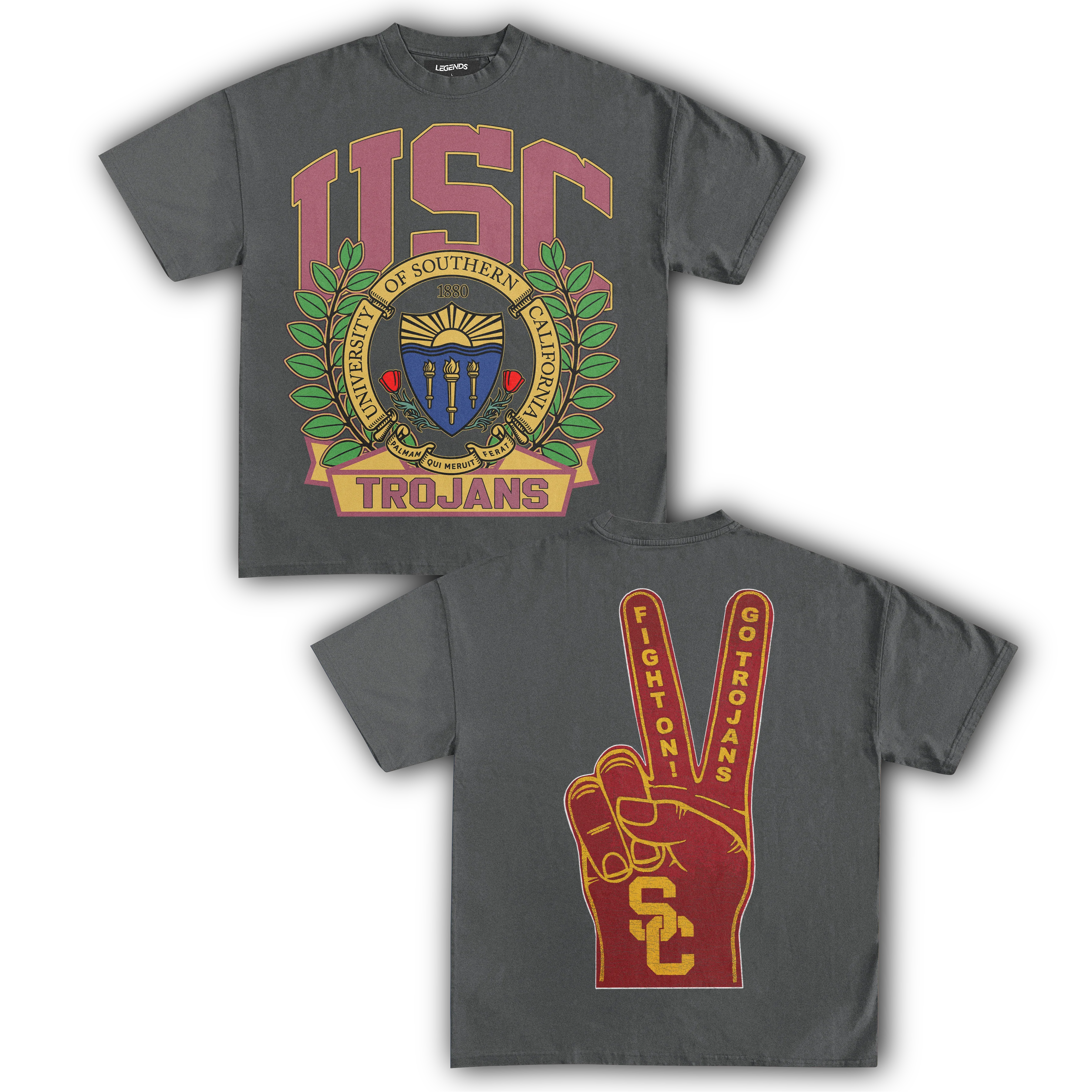 USC TROJANS FIGHT ON! TEE (Double Sided) - Image 12