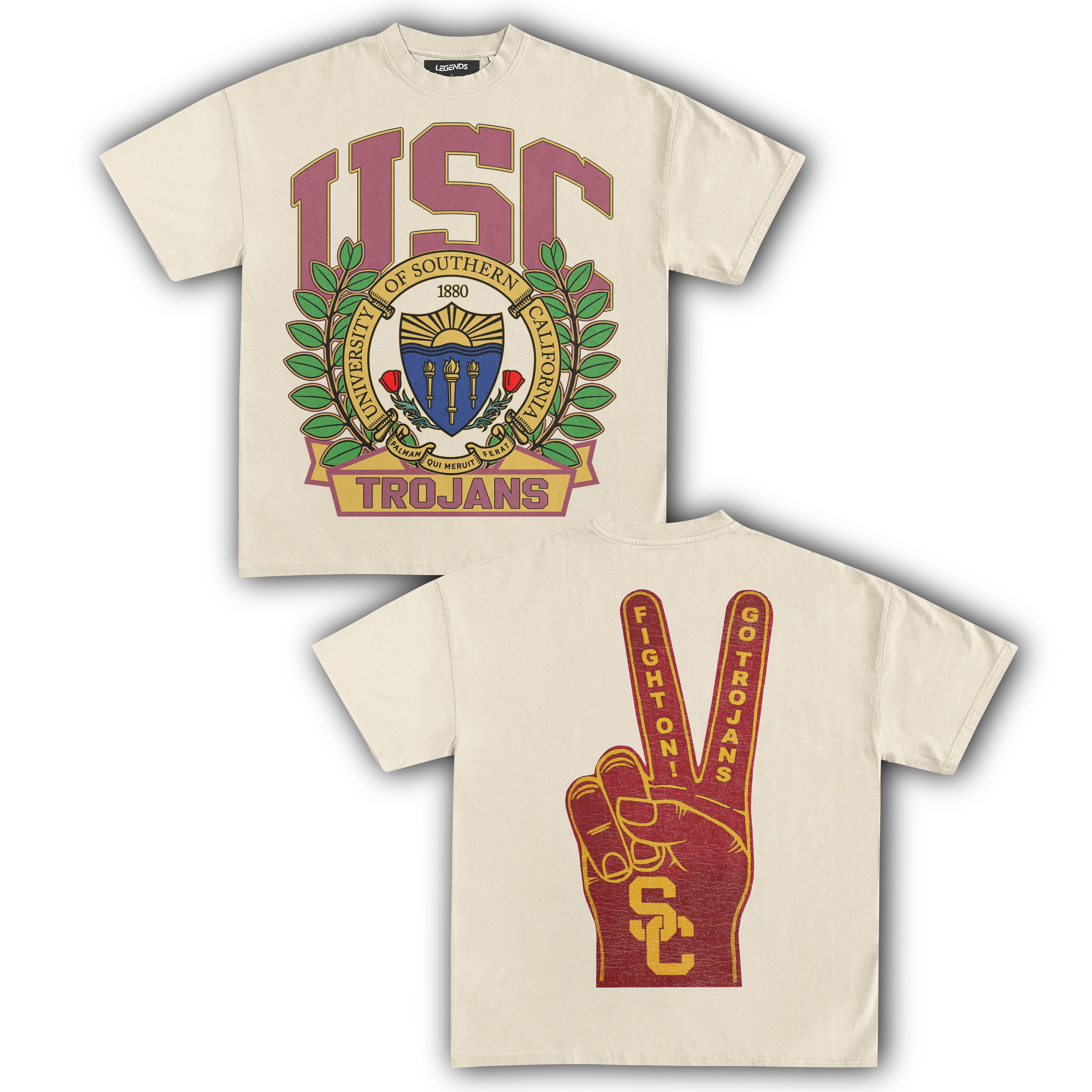 USC TROJANS FIGHT ON! TEE (Double Sided) - Image 3