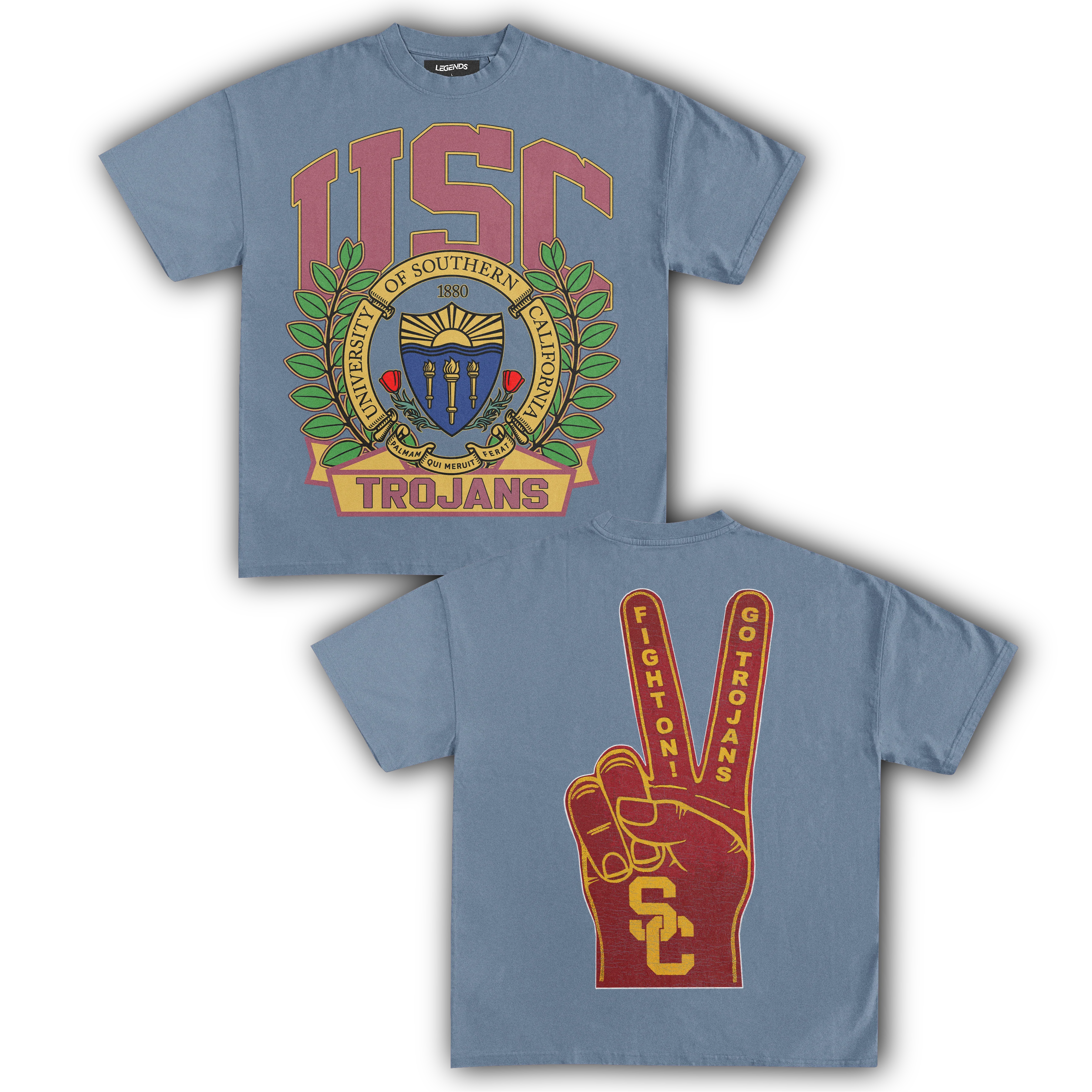 USC TROJANS FIGHT ON! TEE (Double Sided) - Image 4