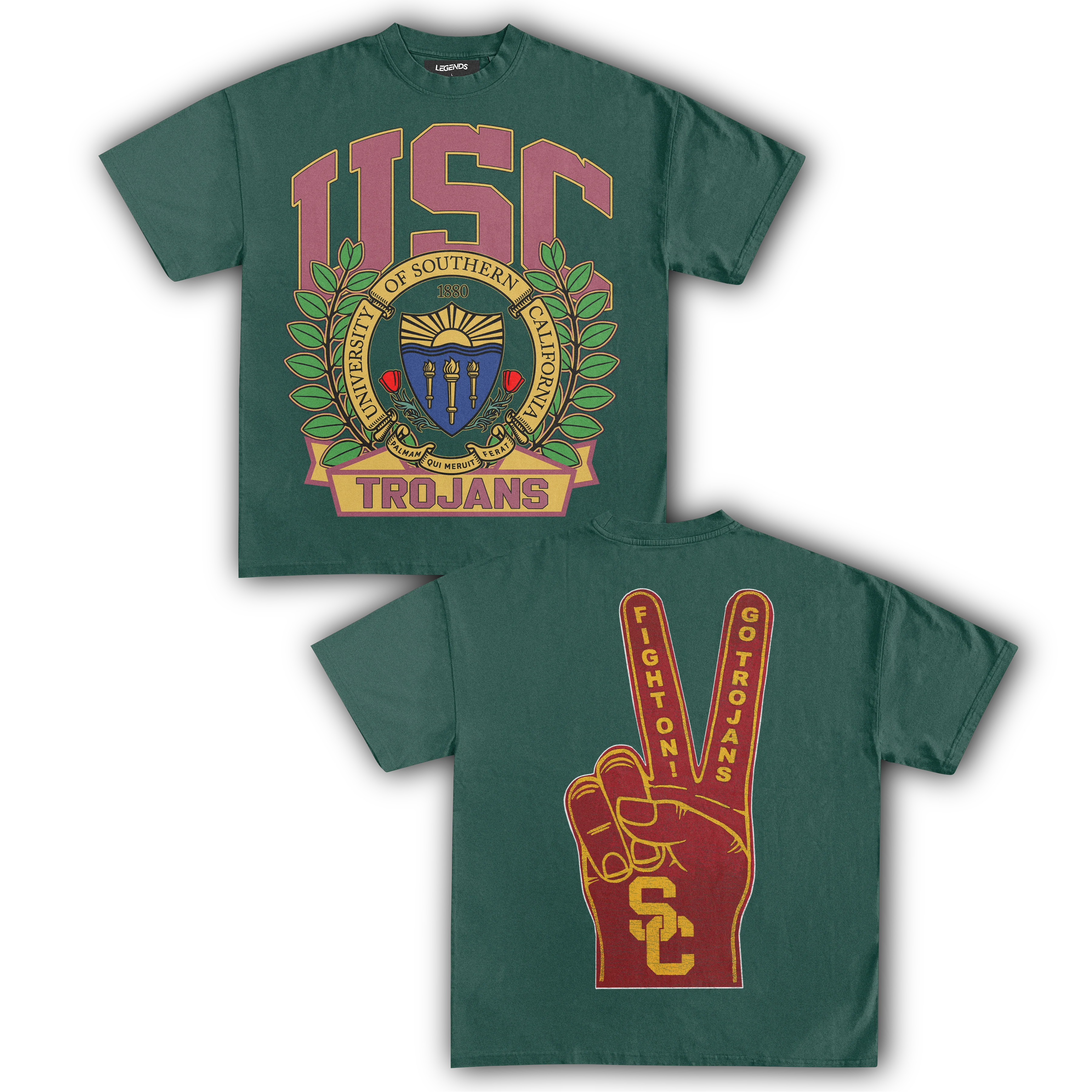 USC TROJANS FIGHT ON! TEE (Double Sided) - Image 7