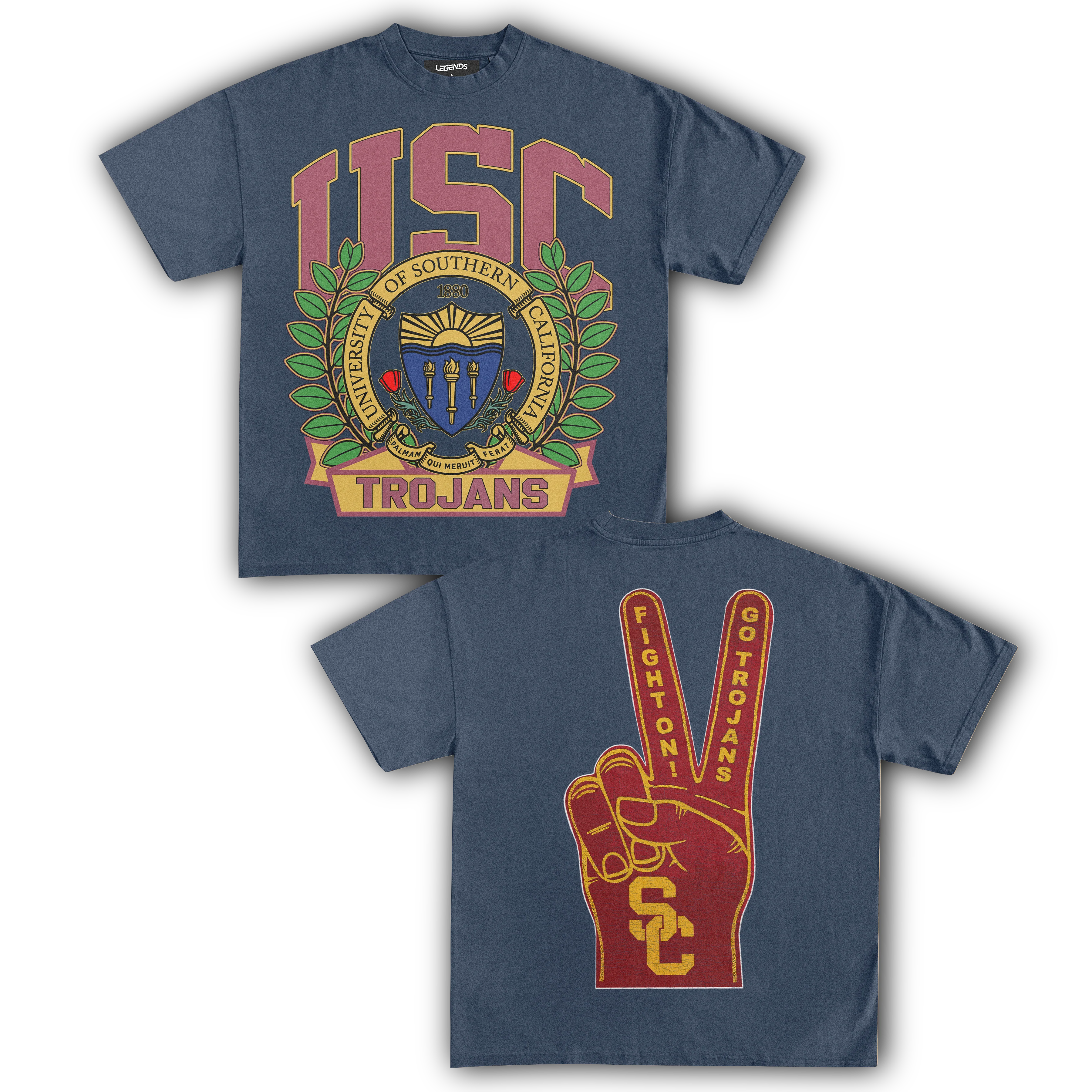 USC TROJANS FIGHT ON! TEE (Double Sided) - Image 8