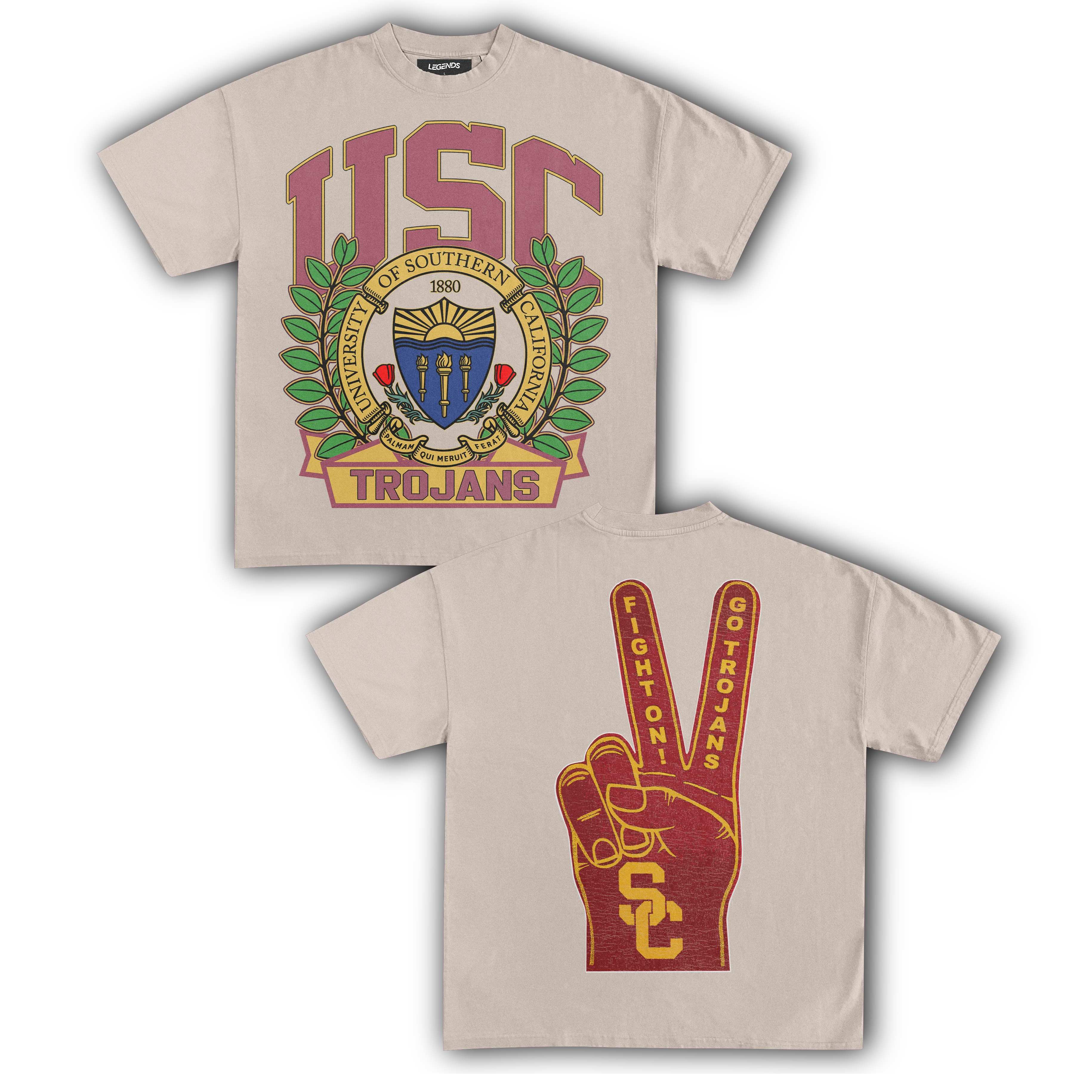 USC TROJANS FIGHT ON! TEE (Double Sided) - Image 9