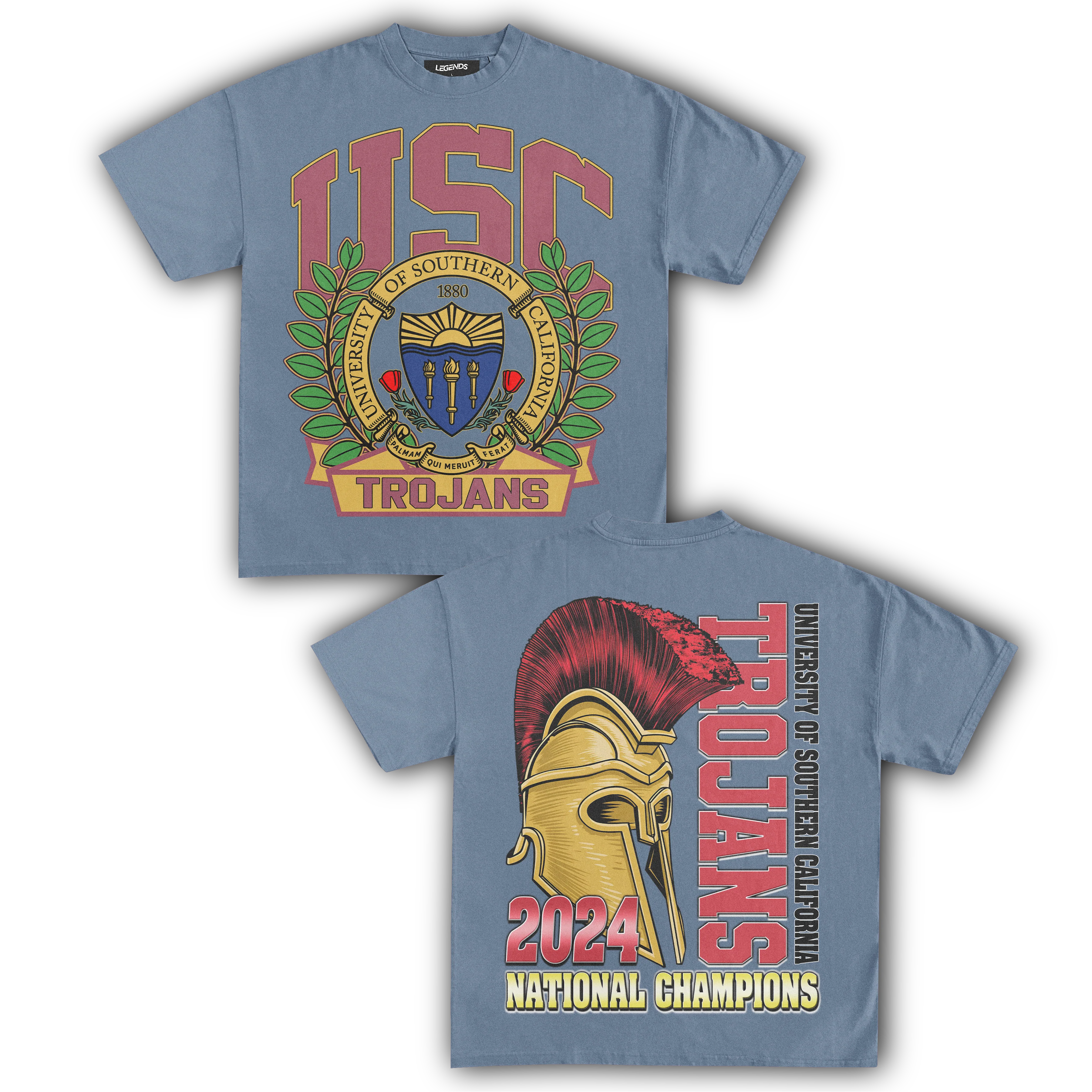 USC TROJANS 2024 NATIONAL CHAMPIONS TEE (Double Sided) - Image 4