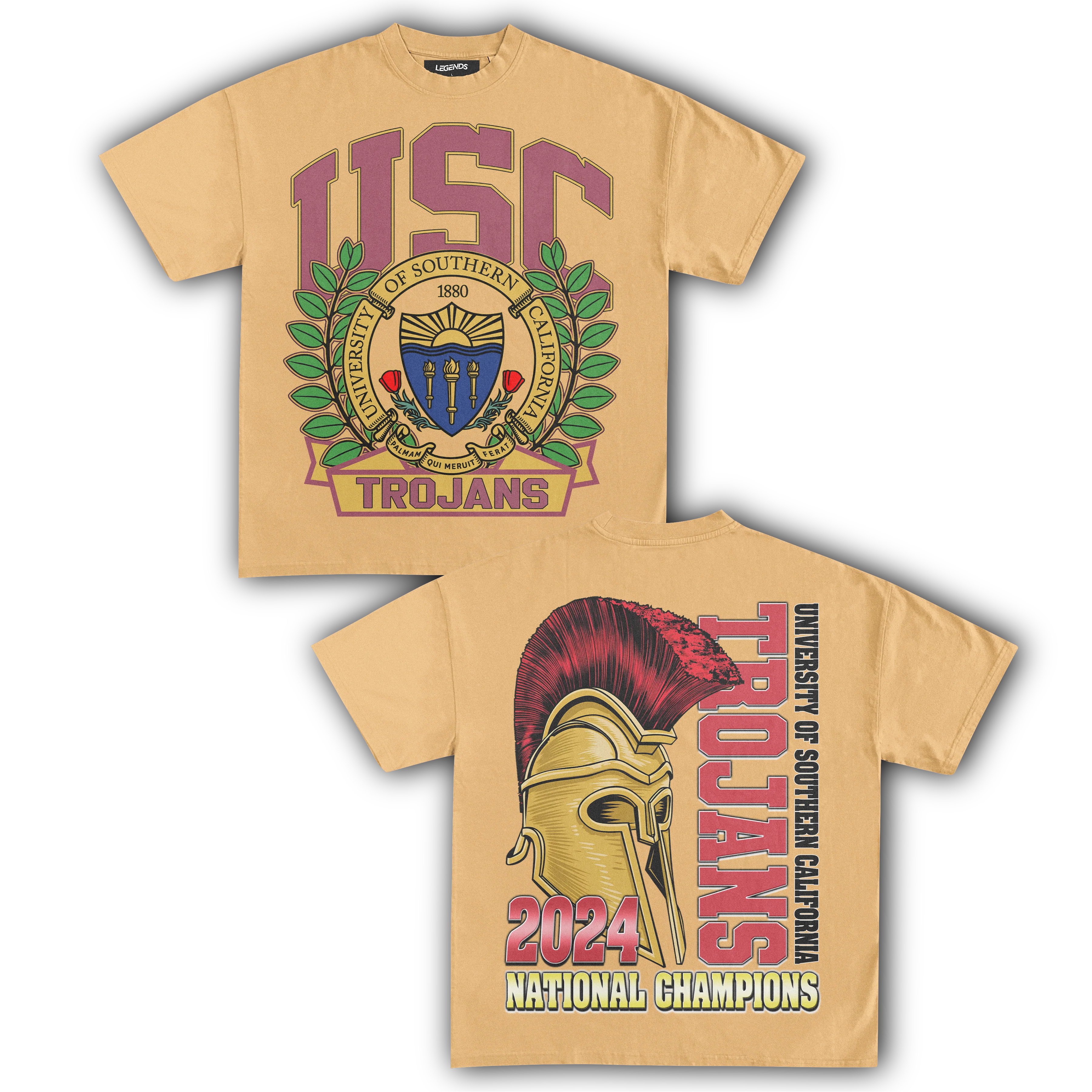 USC TROJANS 2024 NATIONAL CHAMPIONS TEE (Double Sided) - Image 6