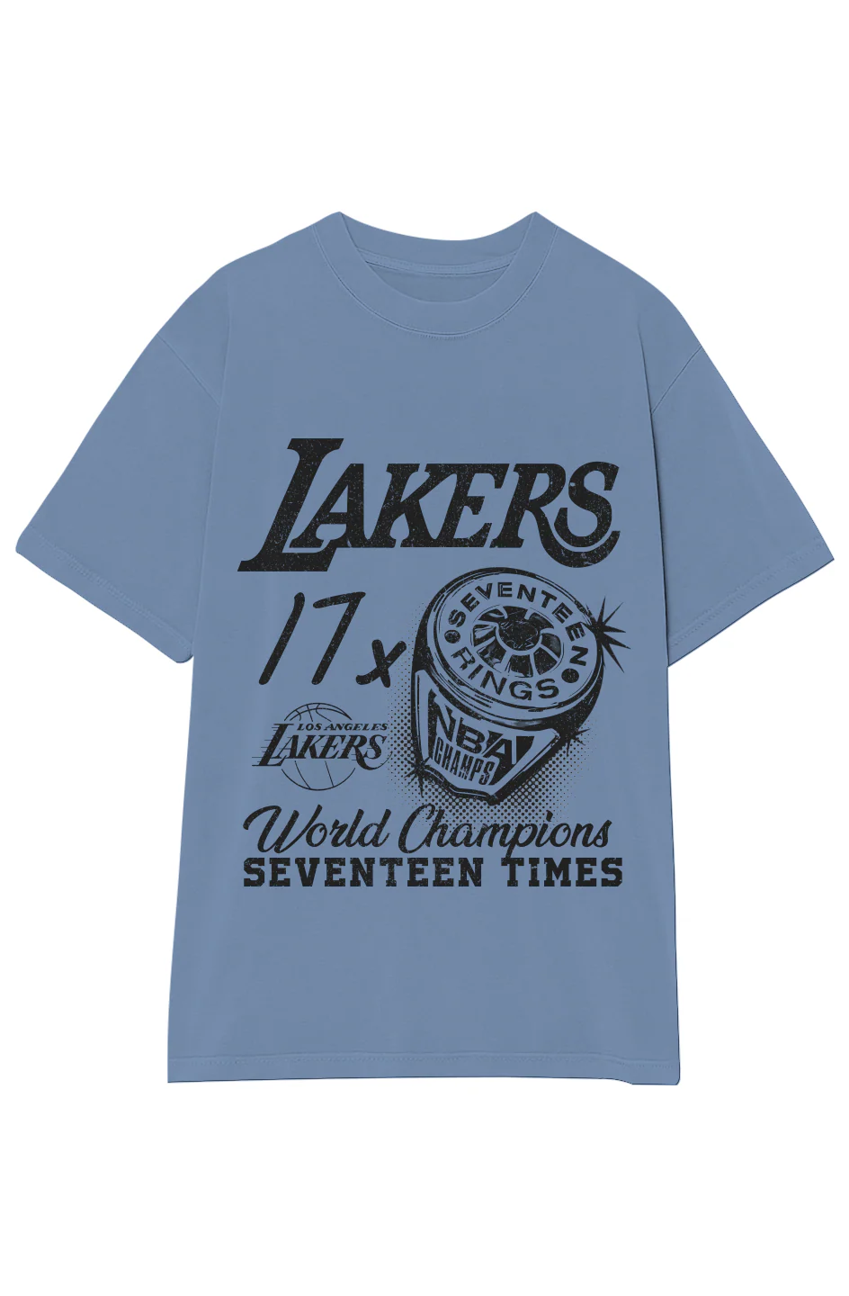 VINTAGE LAKERS 17X CHAMPIONS TEE (Black Text) - Image 12