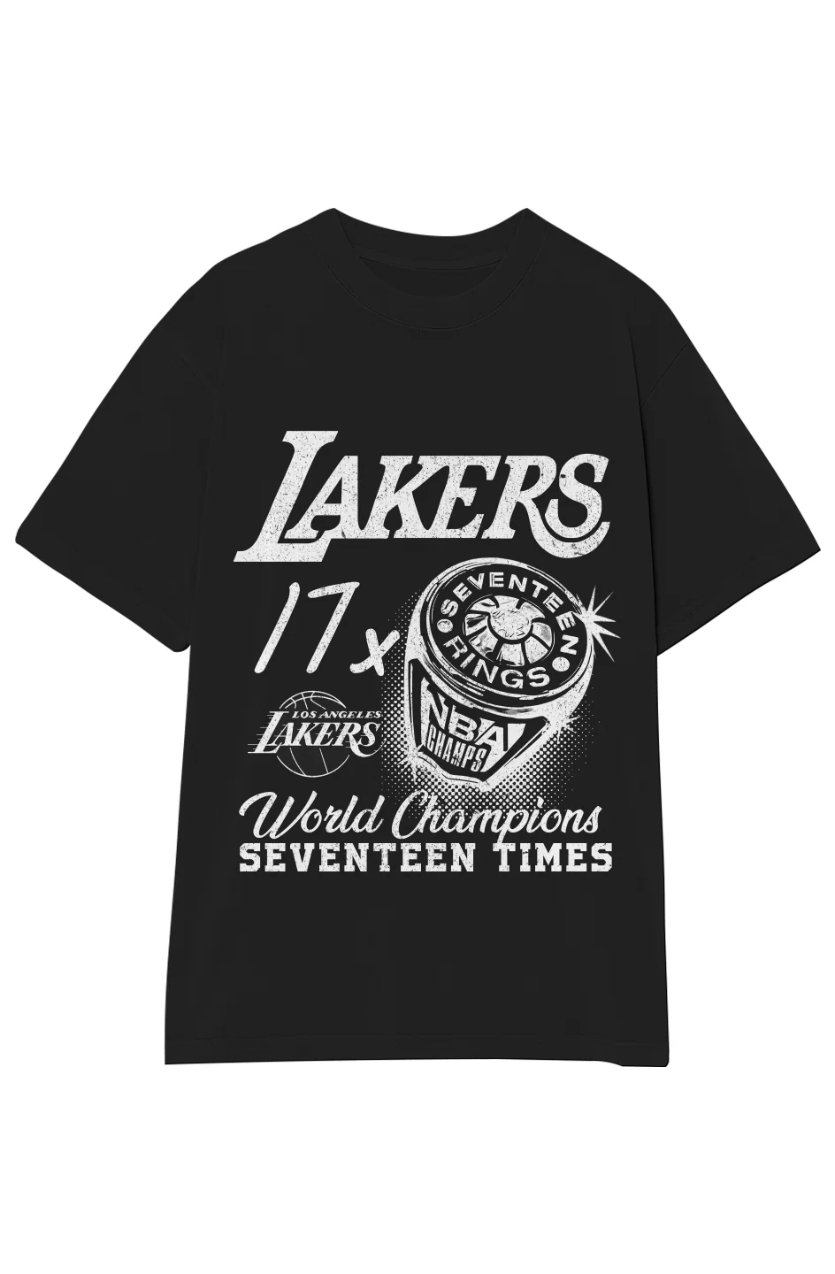 VINTAGE LAKERS 17X CHAMPIONS TEE (White Text) - Image 13