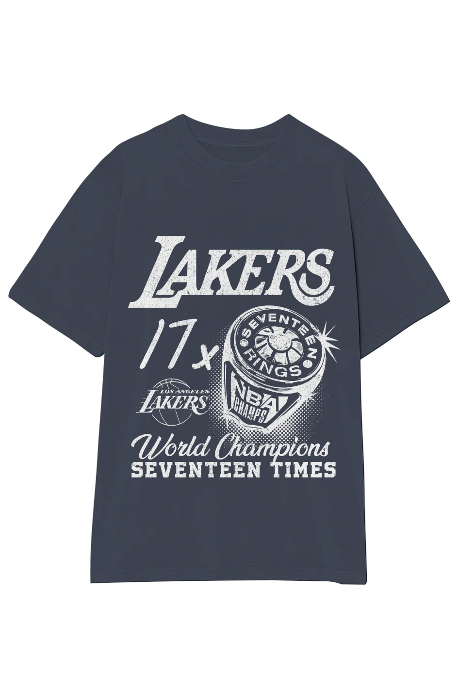 VINTAGE LAKERS 17X CHAMPIONS TEE (White Text) - Image 15
