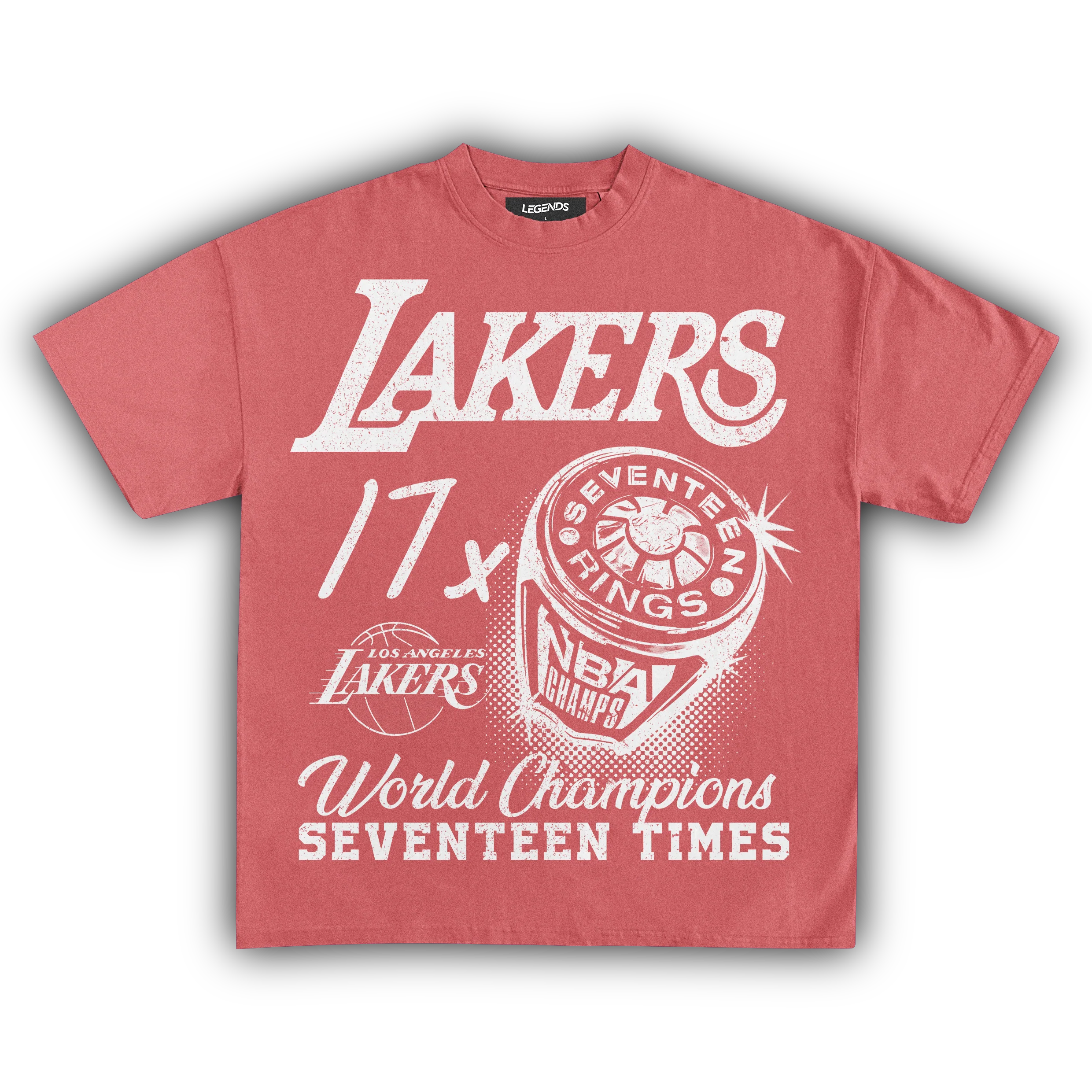 VINTAGE LAKERS 17X CHAMPIONS TEE (White Text) - Image 9