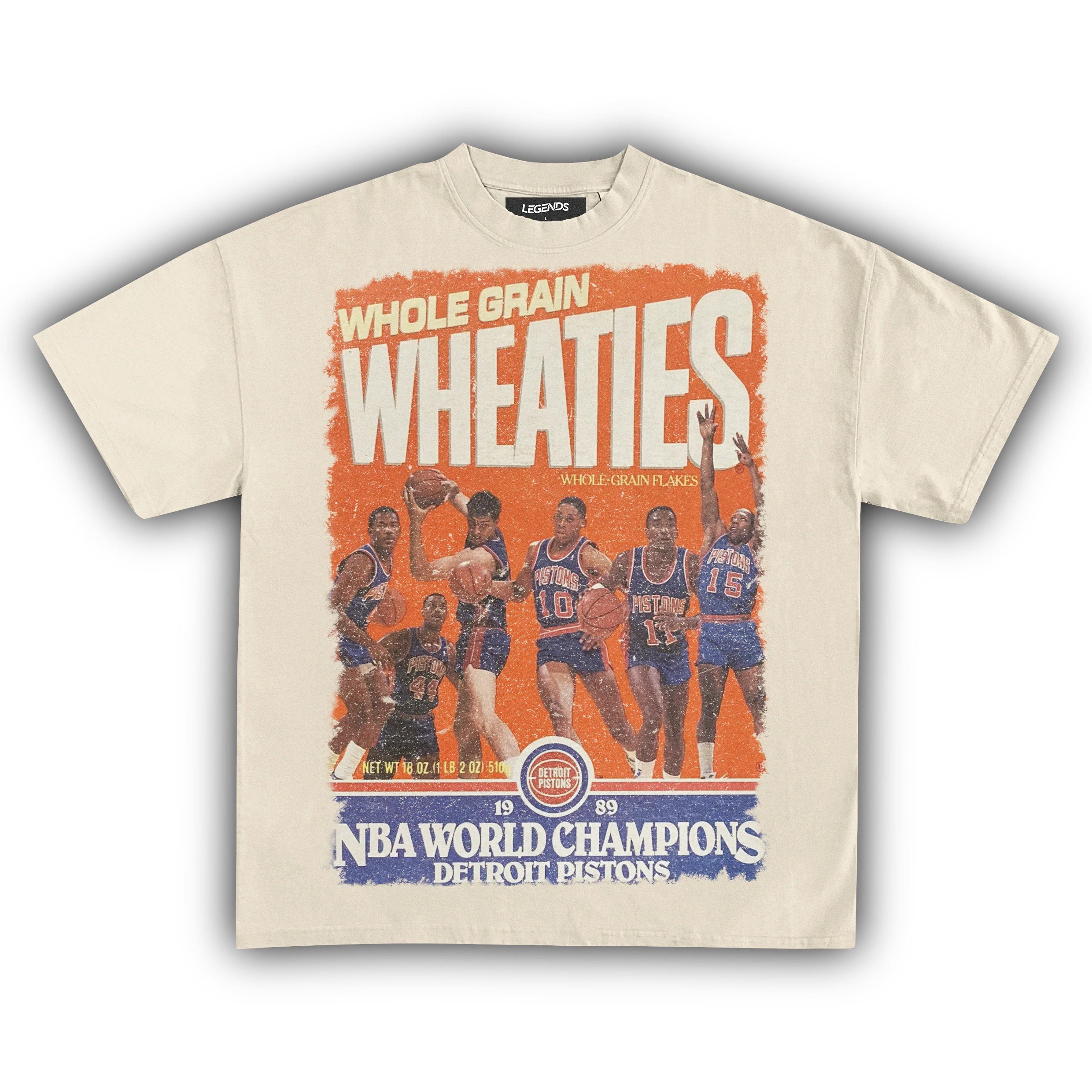 WHEATIES DETROIT PISTONS 1989 VINTAGE TEE - Image 3